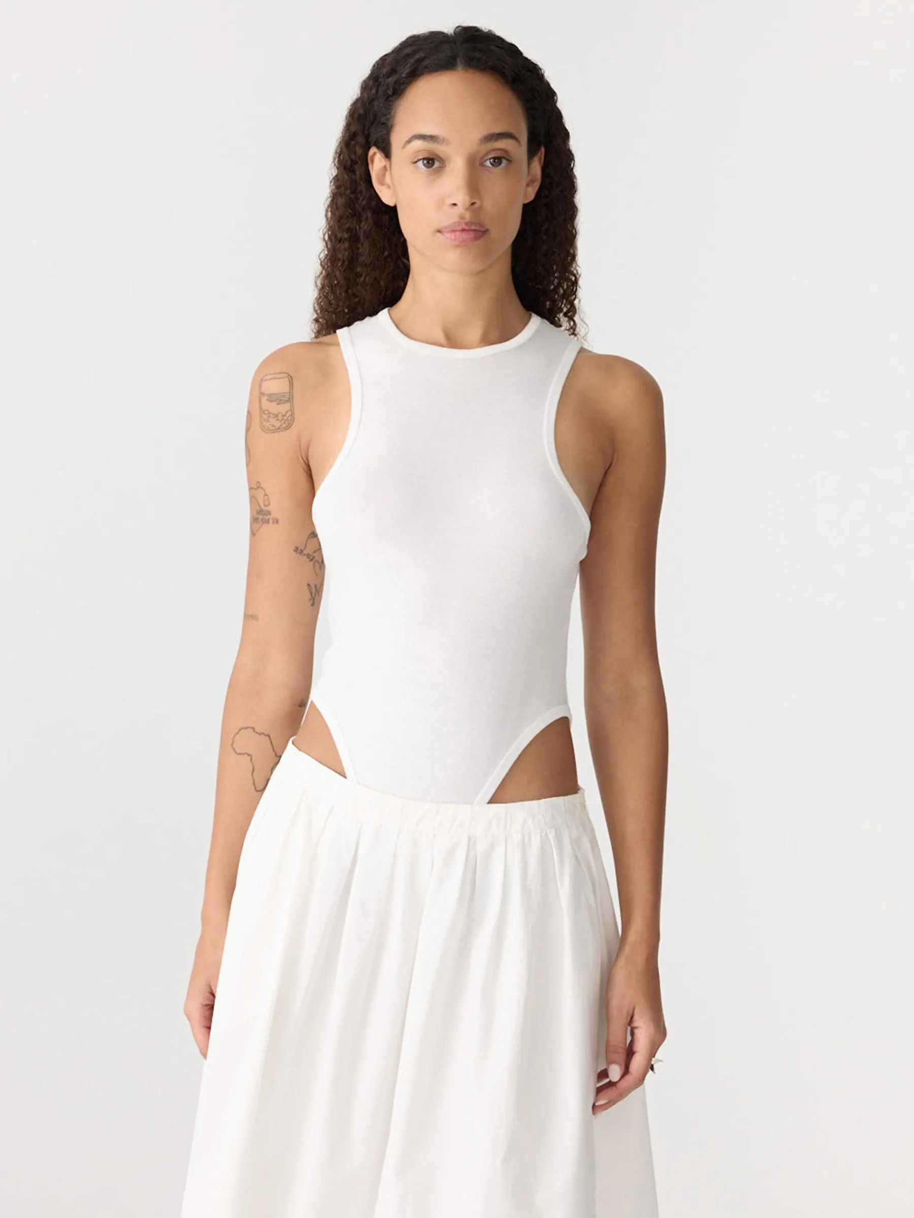 Rib Tank Bodysuit sold by Bassike product image thumbnail 2