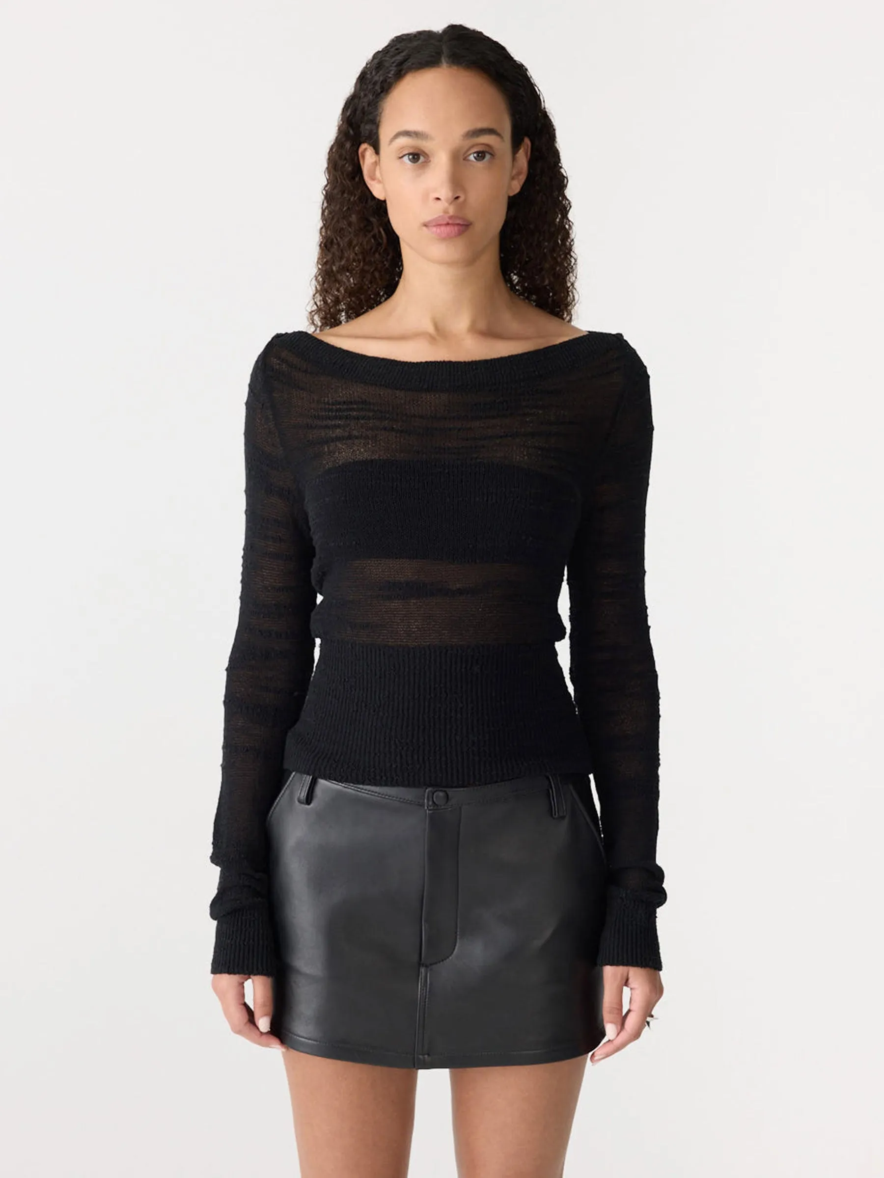 Textured Long Sleeve Top sold by Bassike product image thumbnail 2