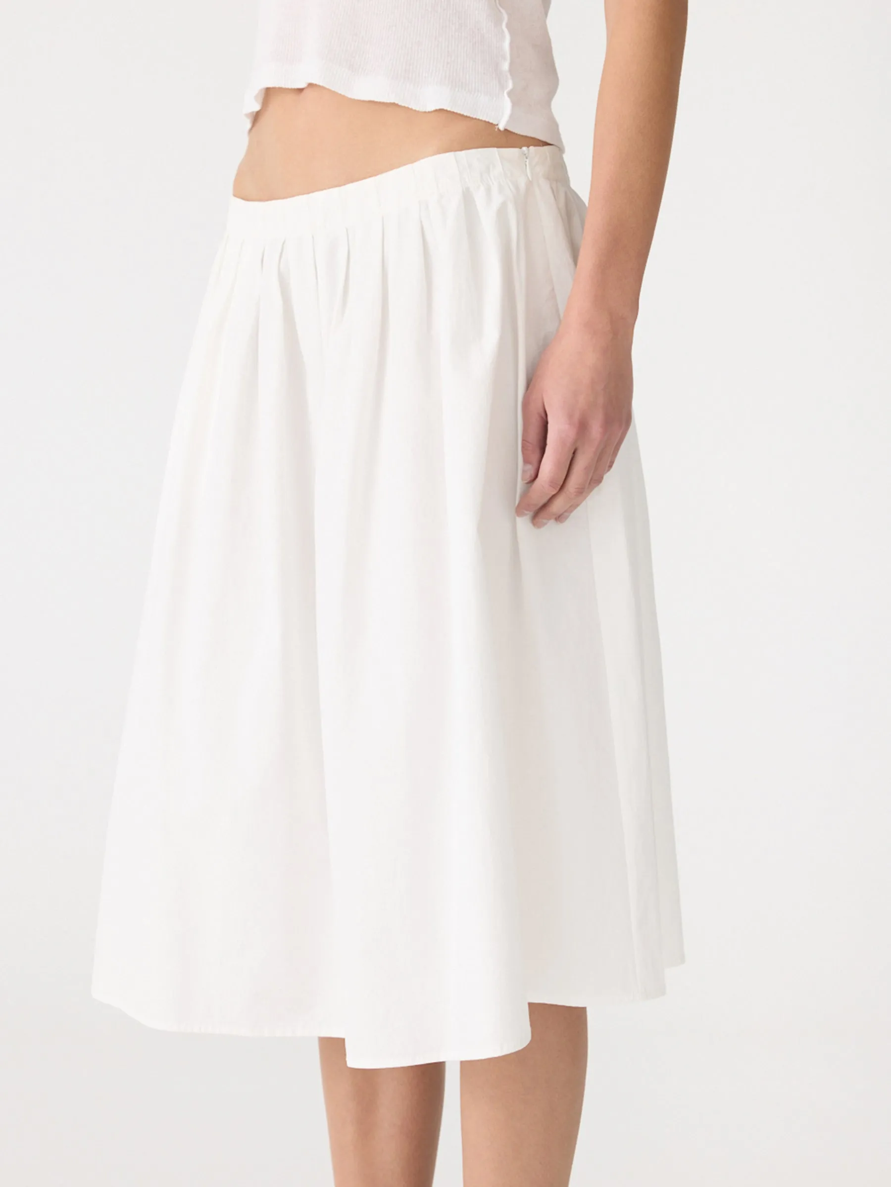 Crushed Cotton Gathered Skirt sold by Bassike product image thumbnail 3