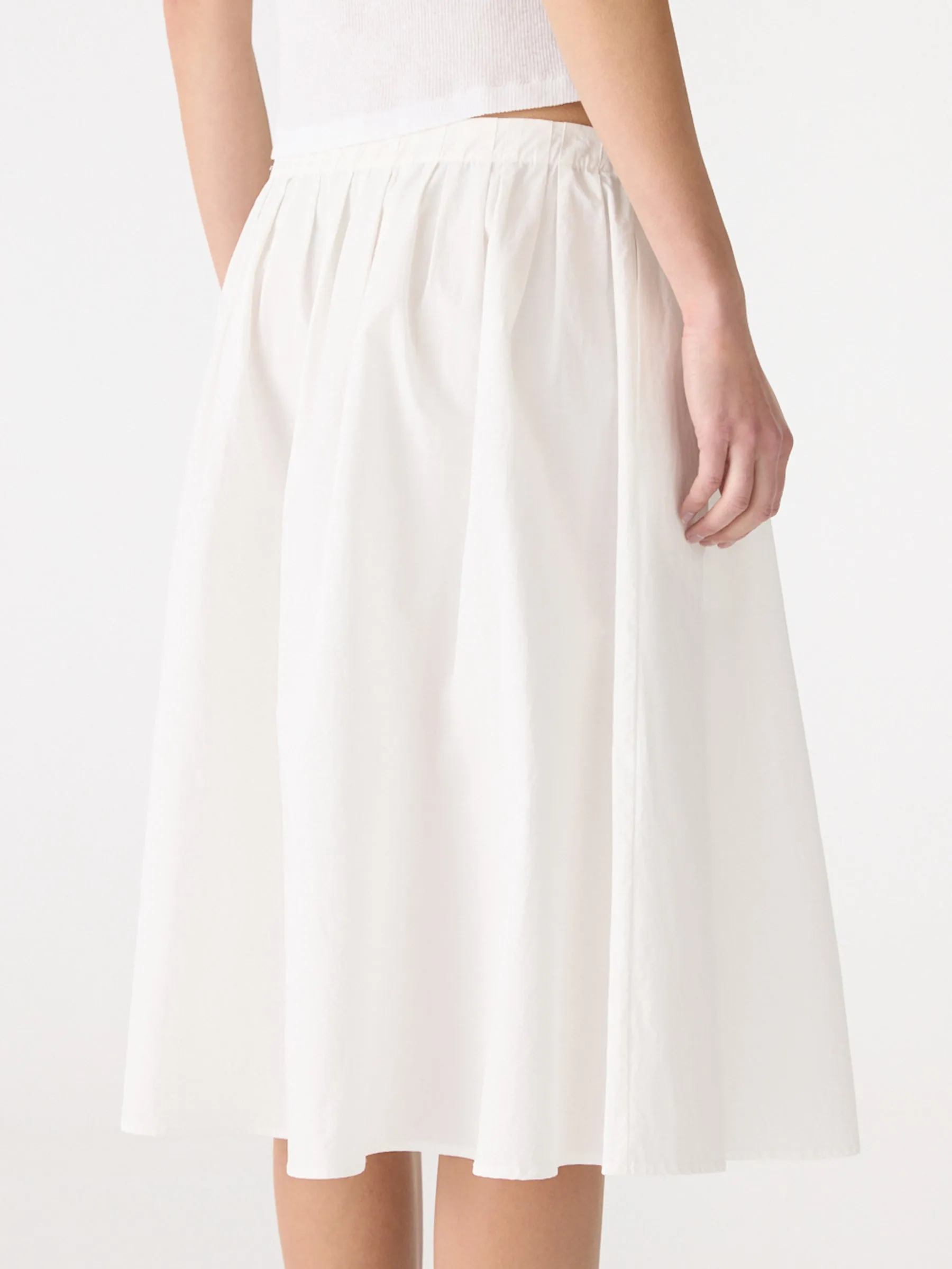 Crushed Cotton Gathered Skirt sold by Bassike product image thumbnail 4