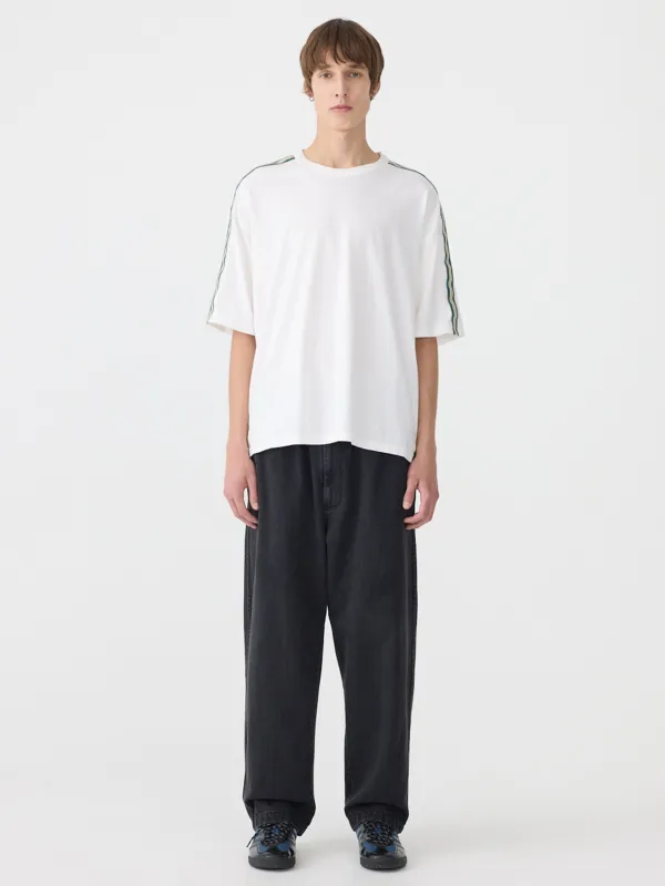 Boxy Tape Detail T-Shirt sold by Bassike