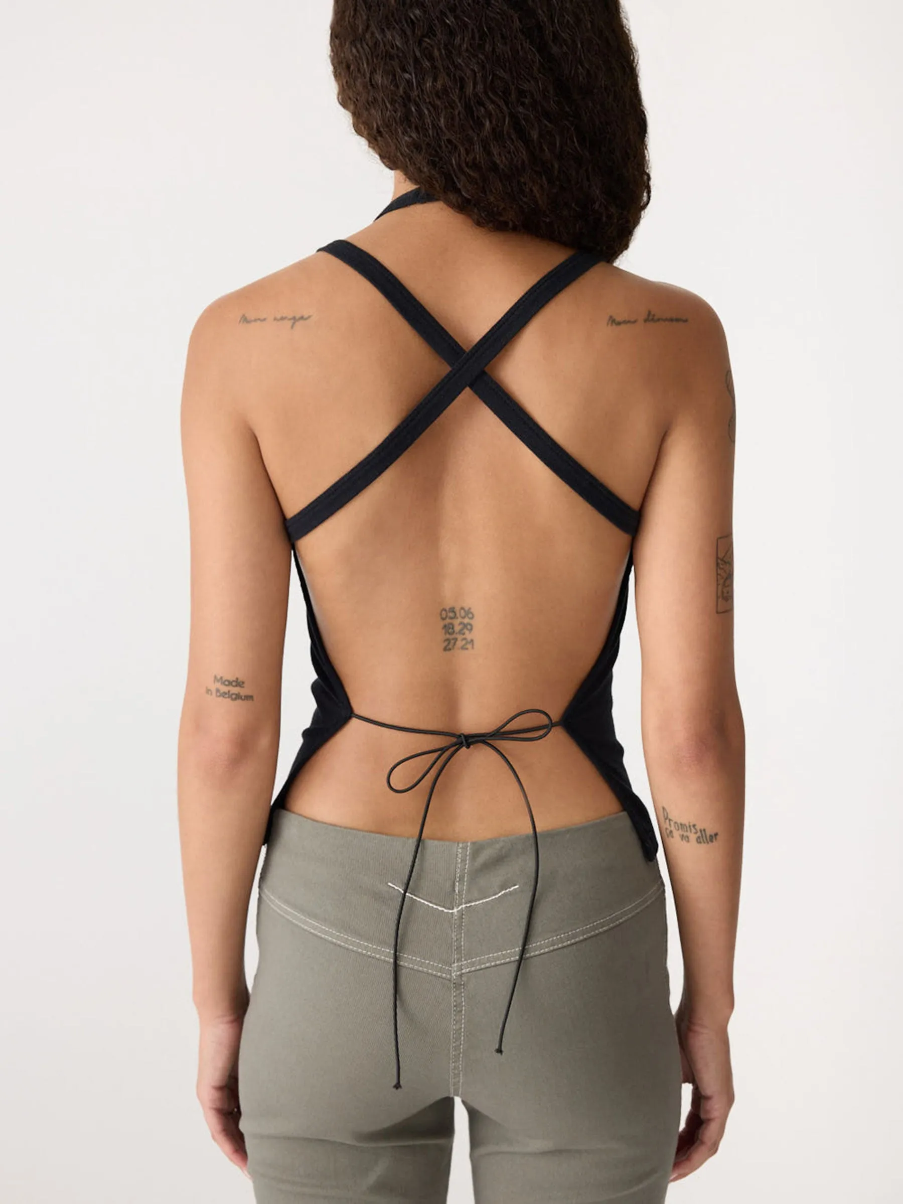 Cross Back Tie Backless Tank sold by Bassike product image thumbnail 5