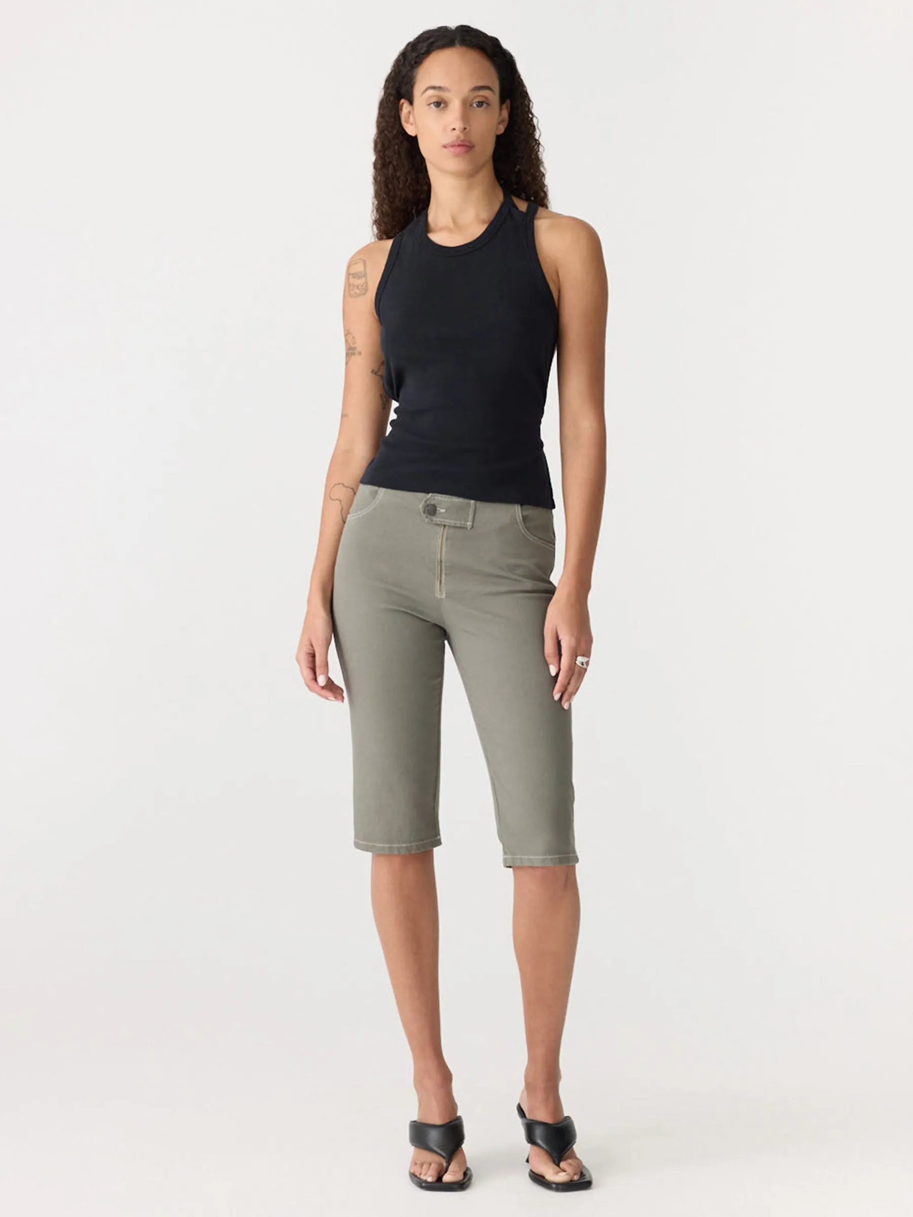 Cross Back Tie Backless Tank sold by Bassike