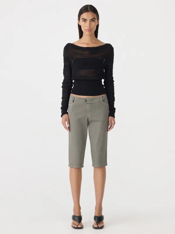 Cotton Twill Capri Pant sold by Bassike