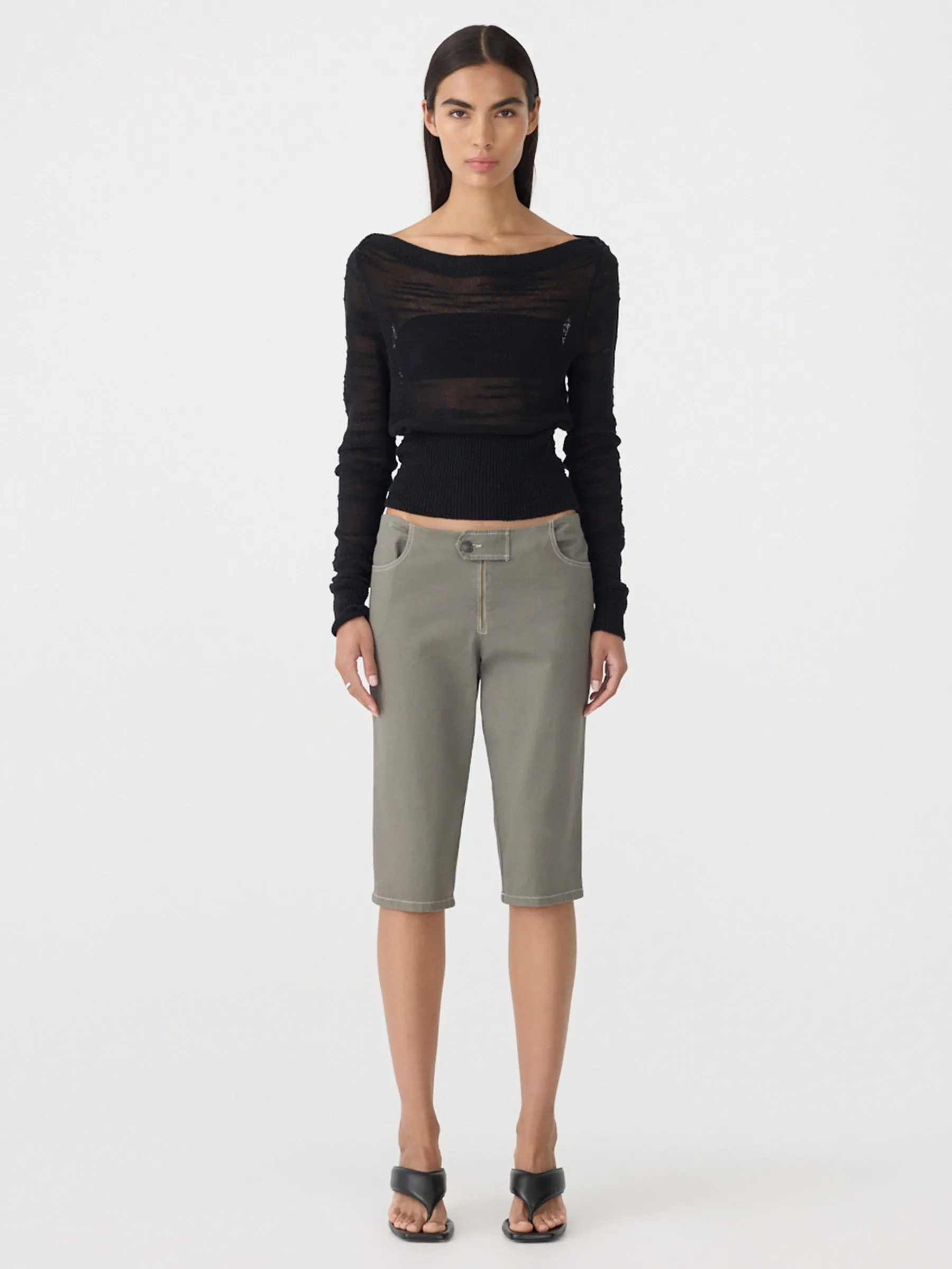 Cotton Twill Capri Pant sold by Bassike