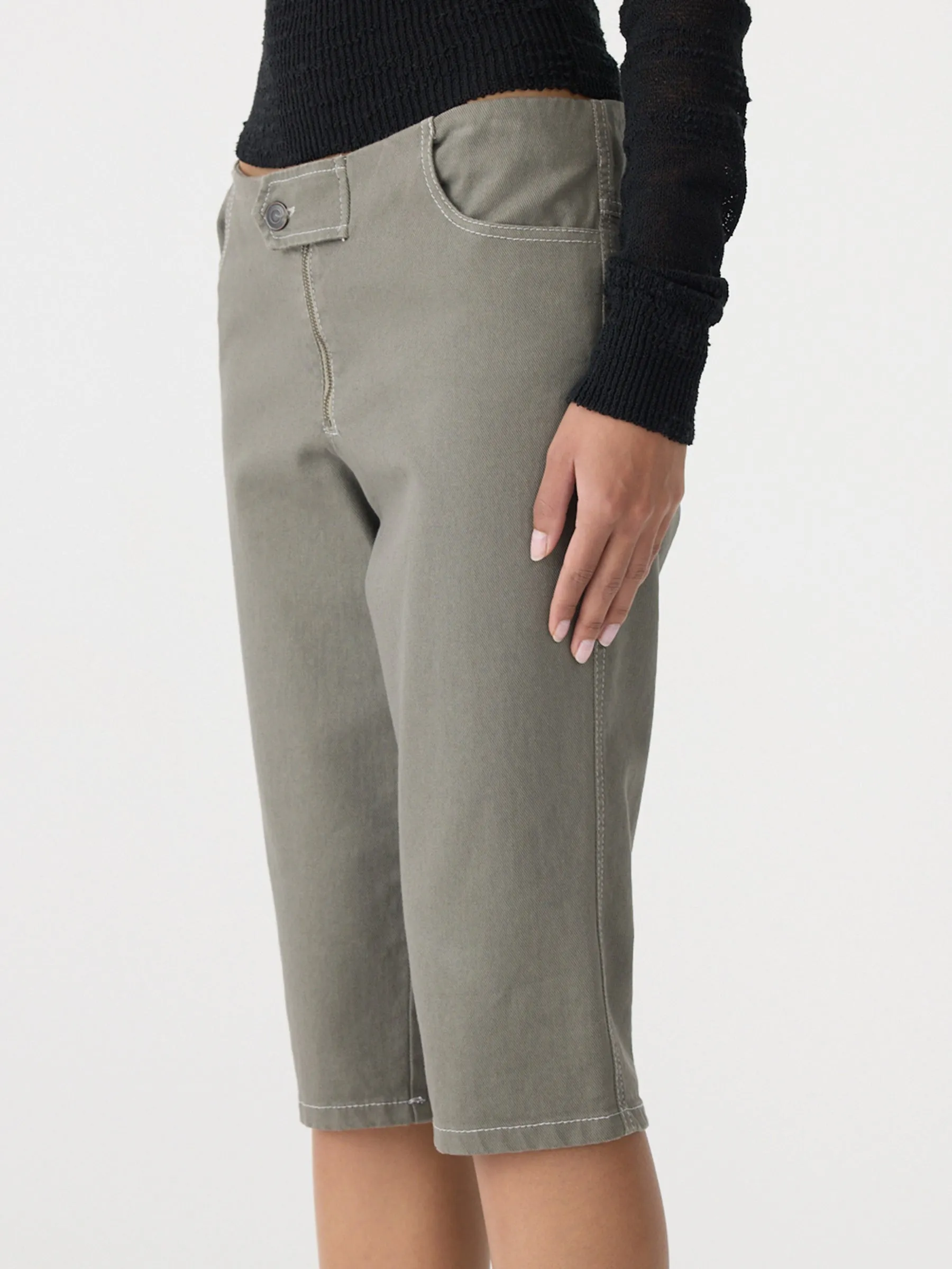 Cotton Twill Capri Pant sold by Bassike product image thumbnail 3