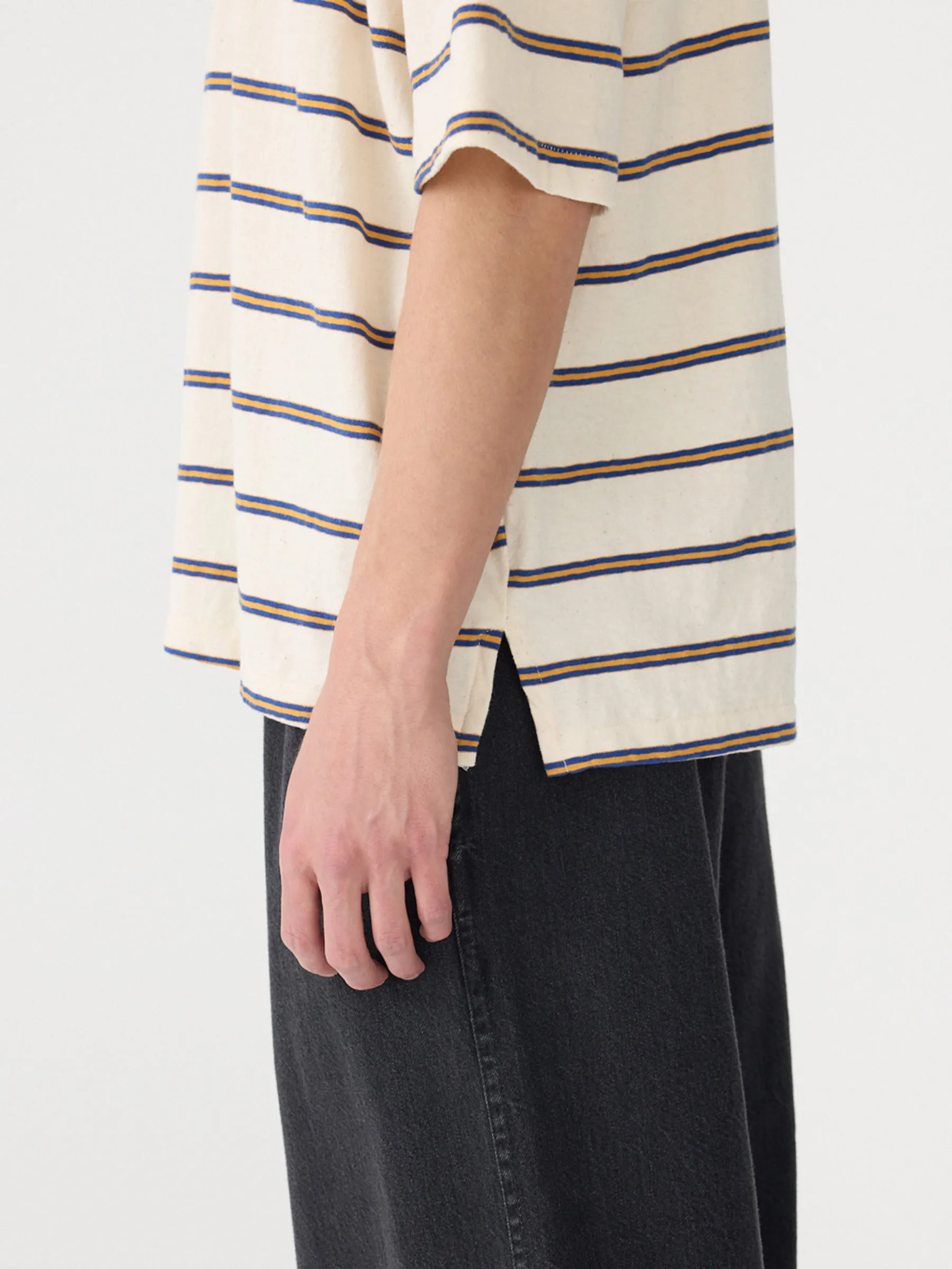 Stripe Boxy Short Sleeve T-Shirt sold by Bassike product image thumbnail 5