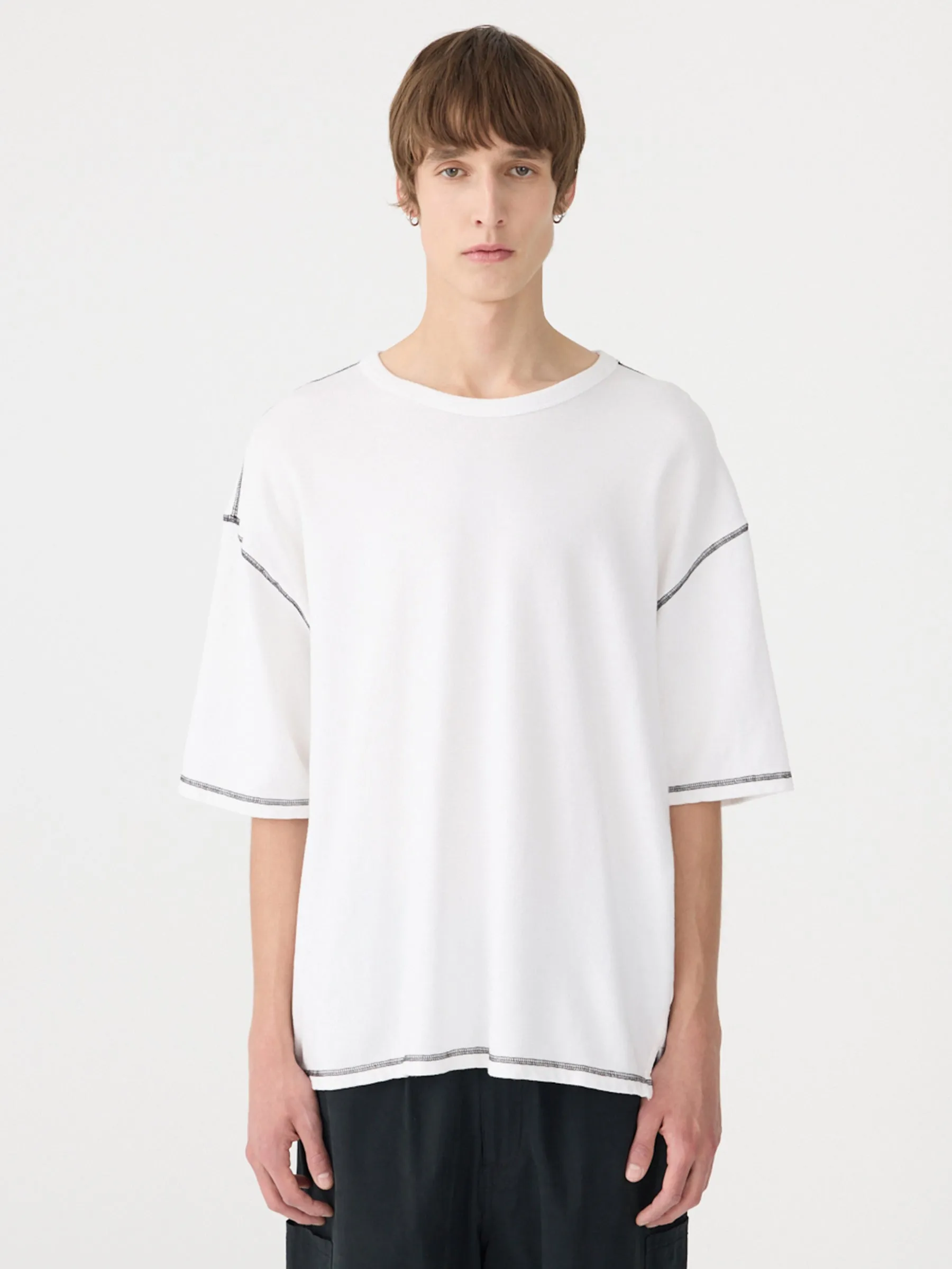 French Terry Short Sleeve Boxy T-Shirt sold by Bassike product image thumbnail 2