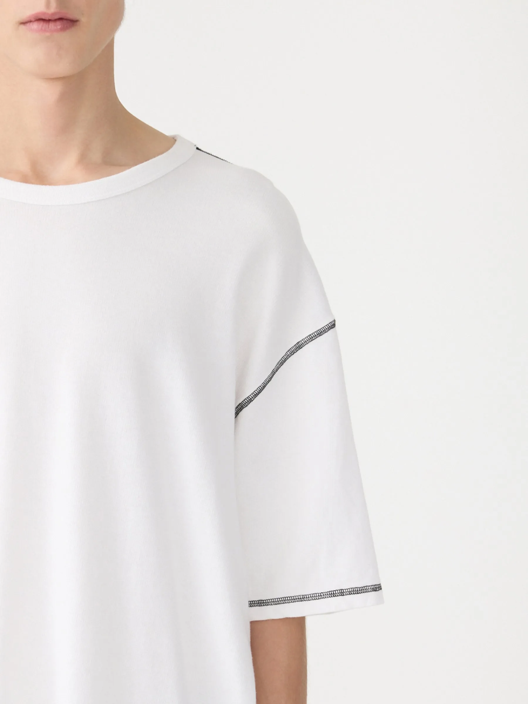 French Terry Short Sleeve Boxy T-Shirt sold by Bassike product image thumbnail 3