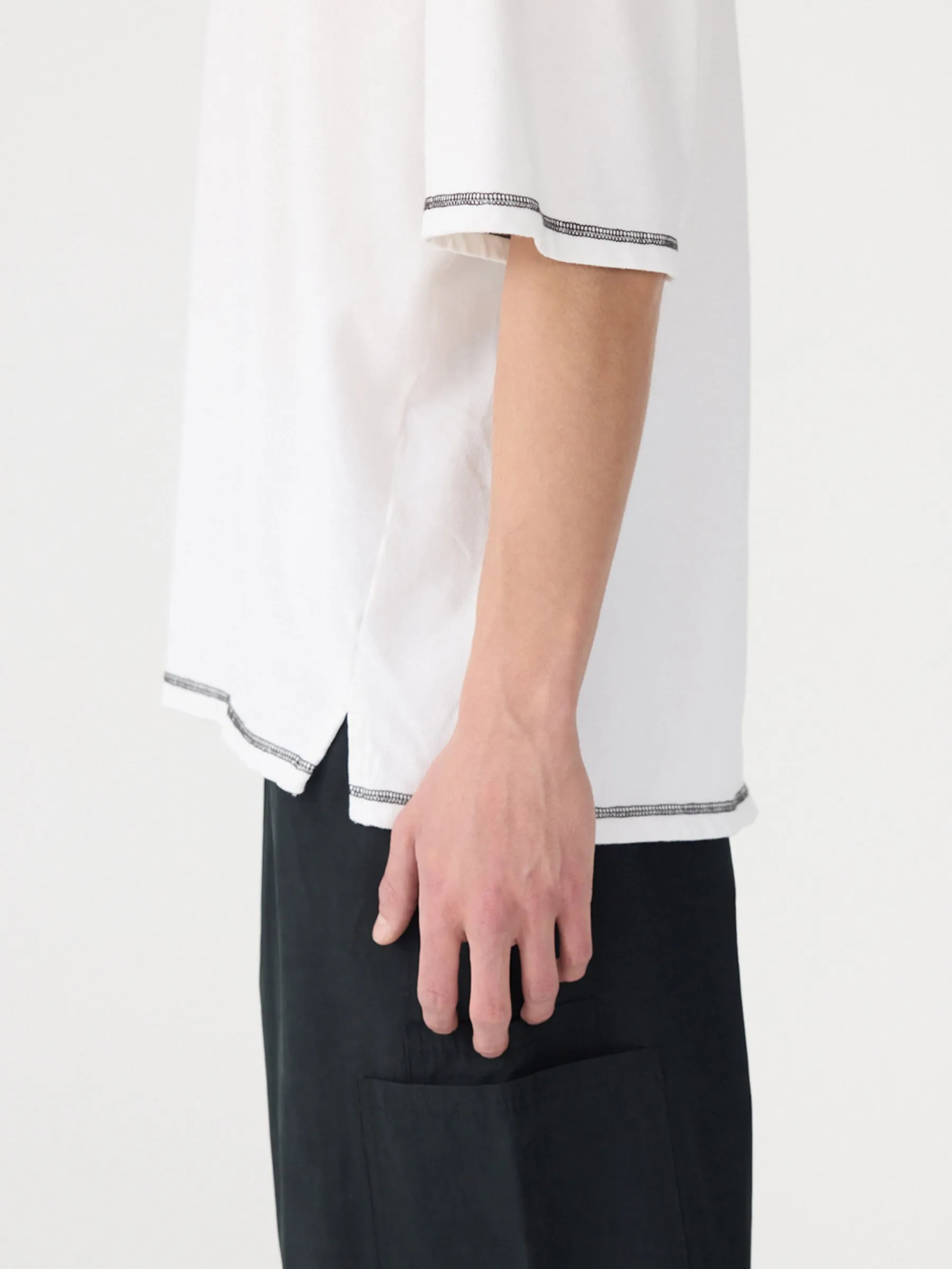 French Terry Short Sleeve Boxy T-Shirt sold by Bassike product image thumbnail 4