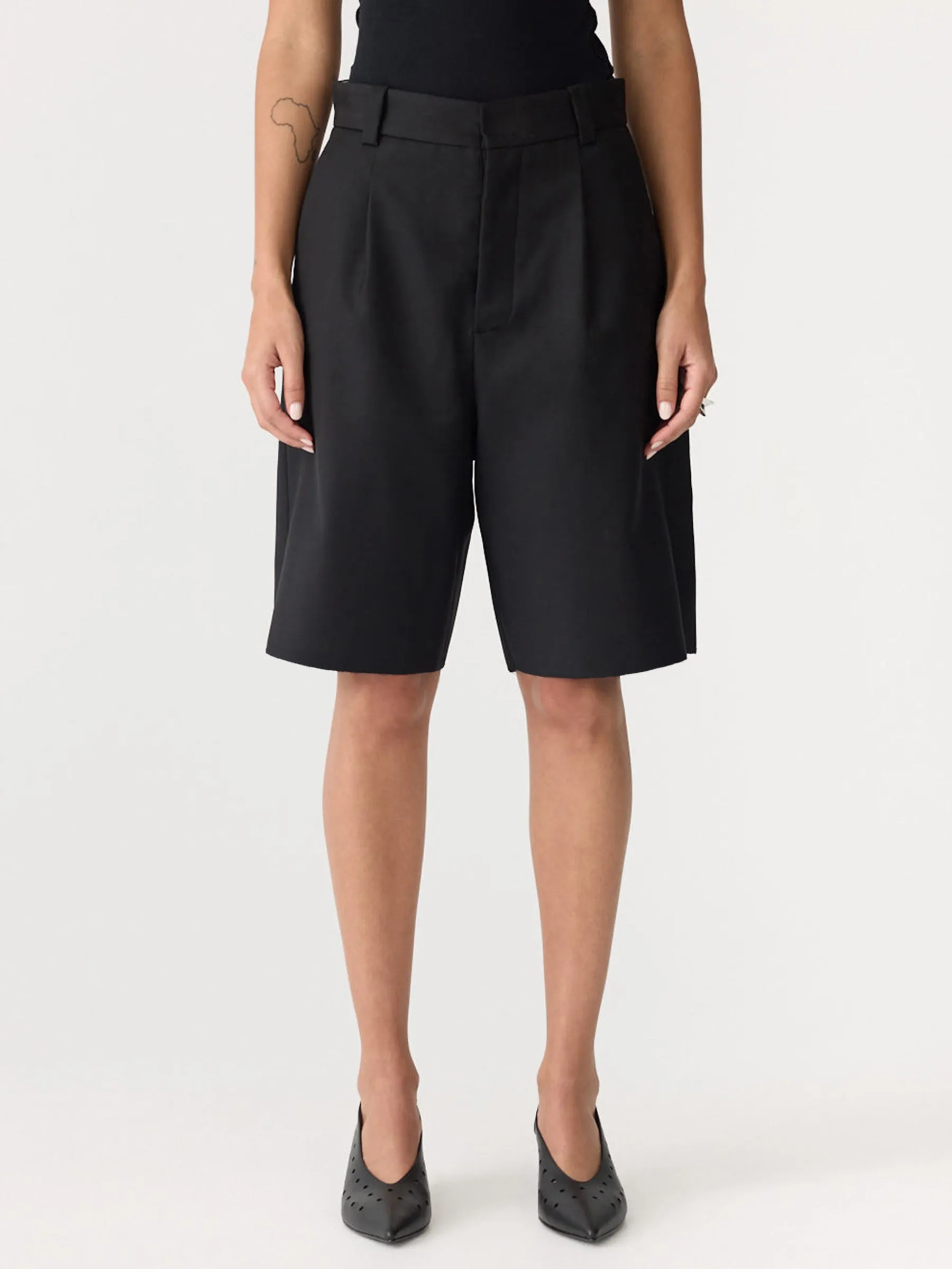 Tailored Longerline Wool Short sold by Bassike product image thumbnail 2