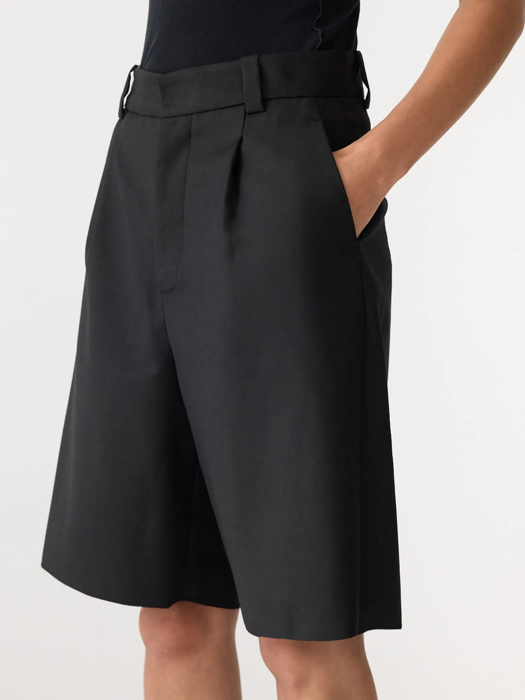 Tailored Longerline Wool Short sold by Bassike product image thumbnail 3