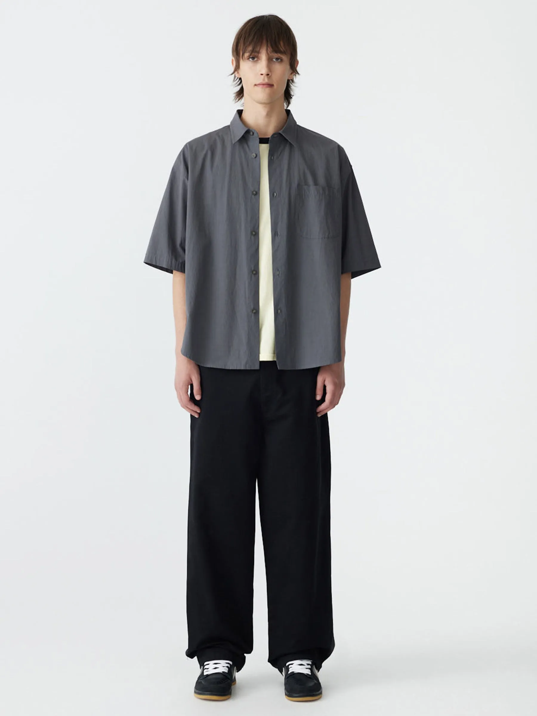 Crushed Cotton Short Sleeve Shirt sold by Bassike
