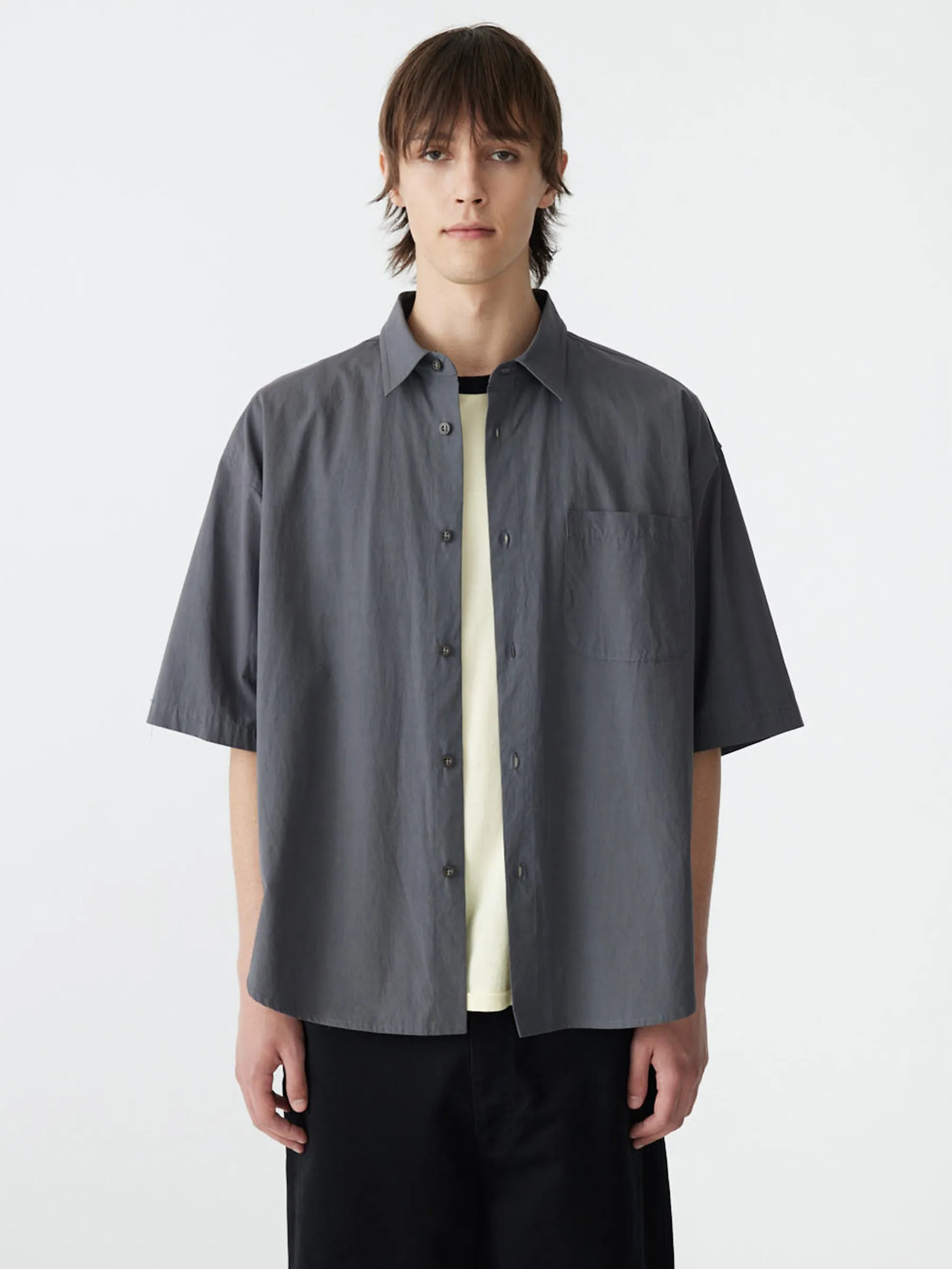 Crushed Cotton Short Sleeve Shirt sold by Bassike product image thumbnail 2