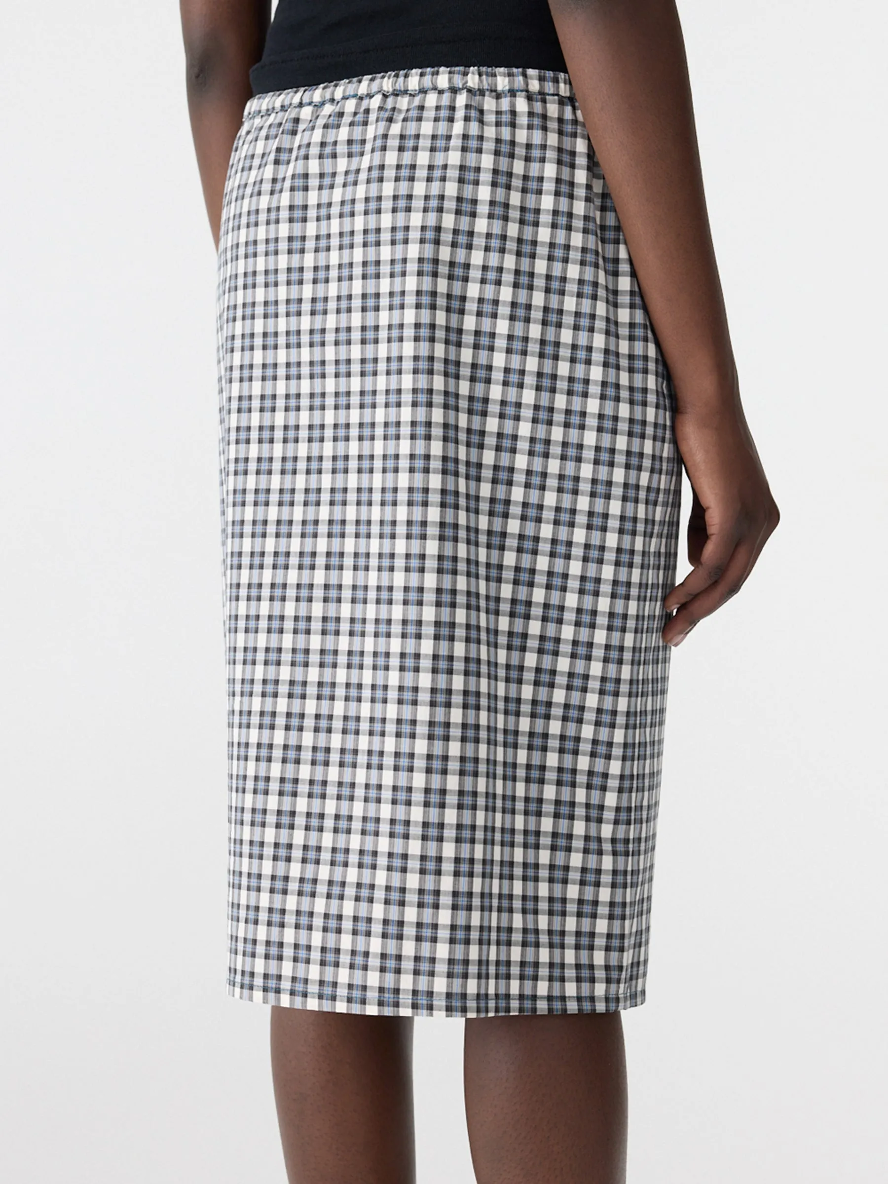 Yarn Dyed Check Pull On Skirt sold by Bassike product image thumbnail 5