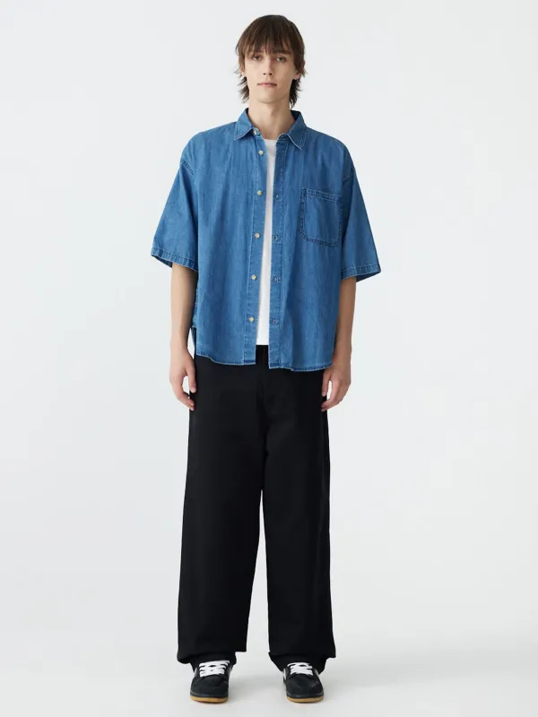 Organic Denim Short Sleeve Shirt sold by Bassike