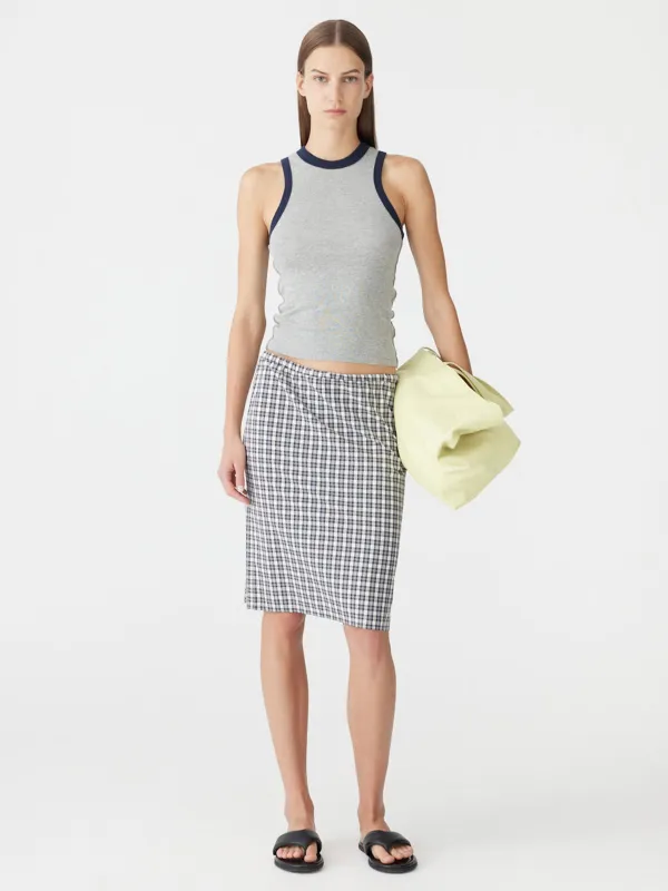 Contrast Seam Detail Tank sold by Bassike