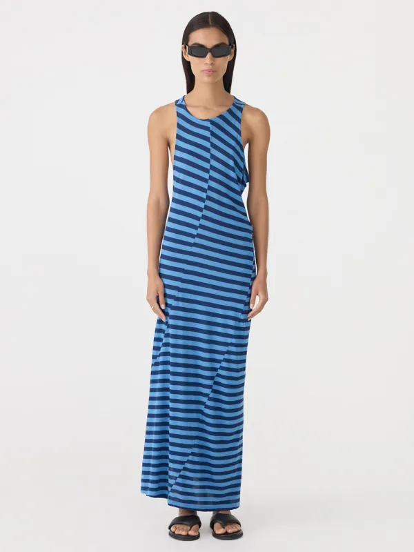 Stripe Asymmetric Tank Dress sold by Bassike