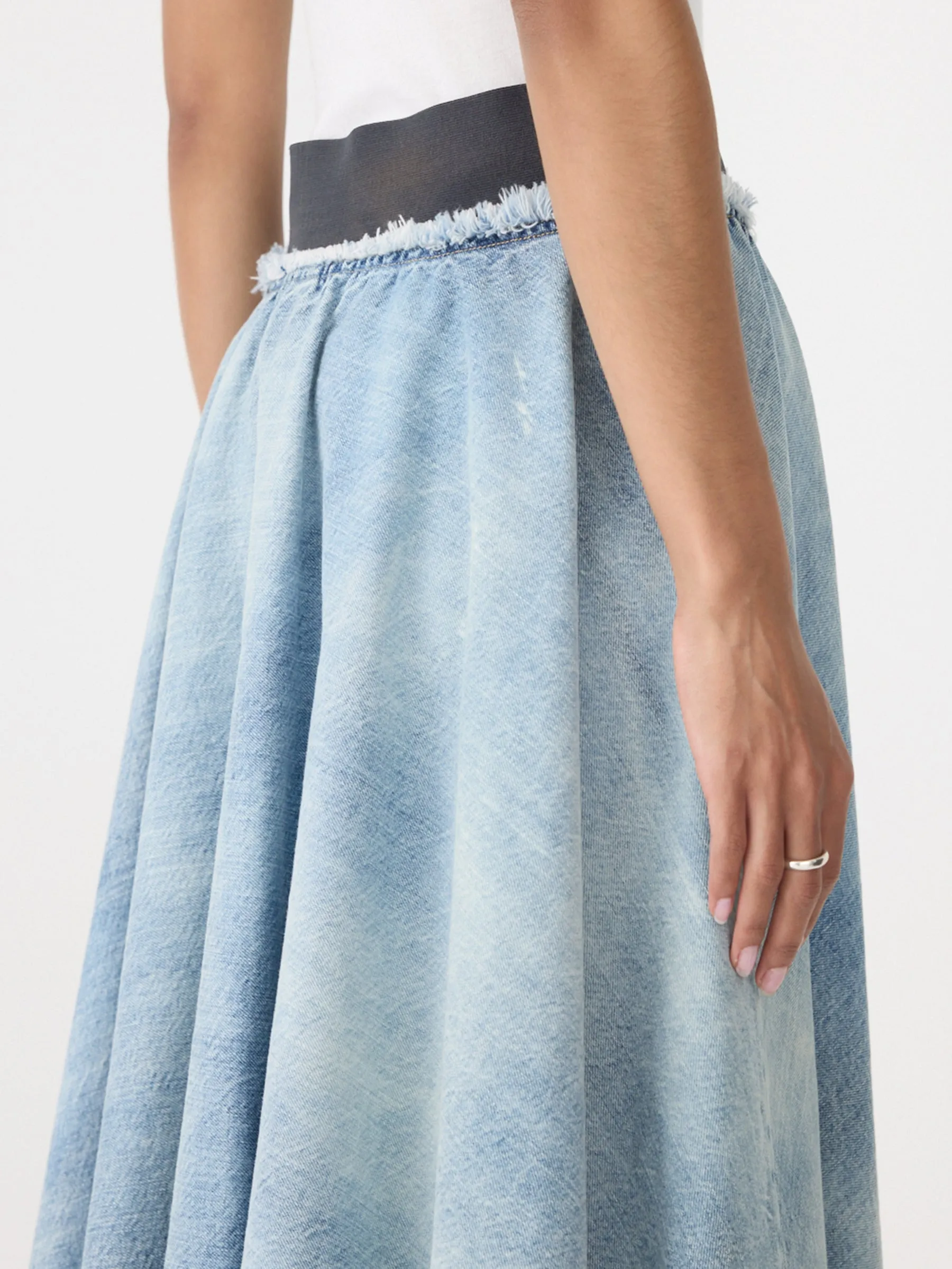 Elastic Circle Denim Skirt sold by Bassike product image thumbnail 5