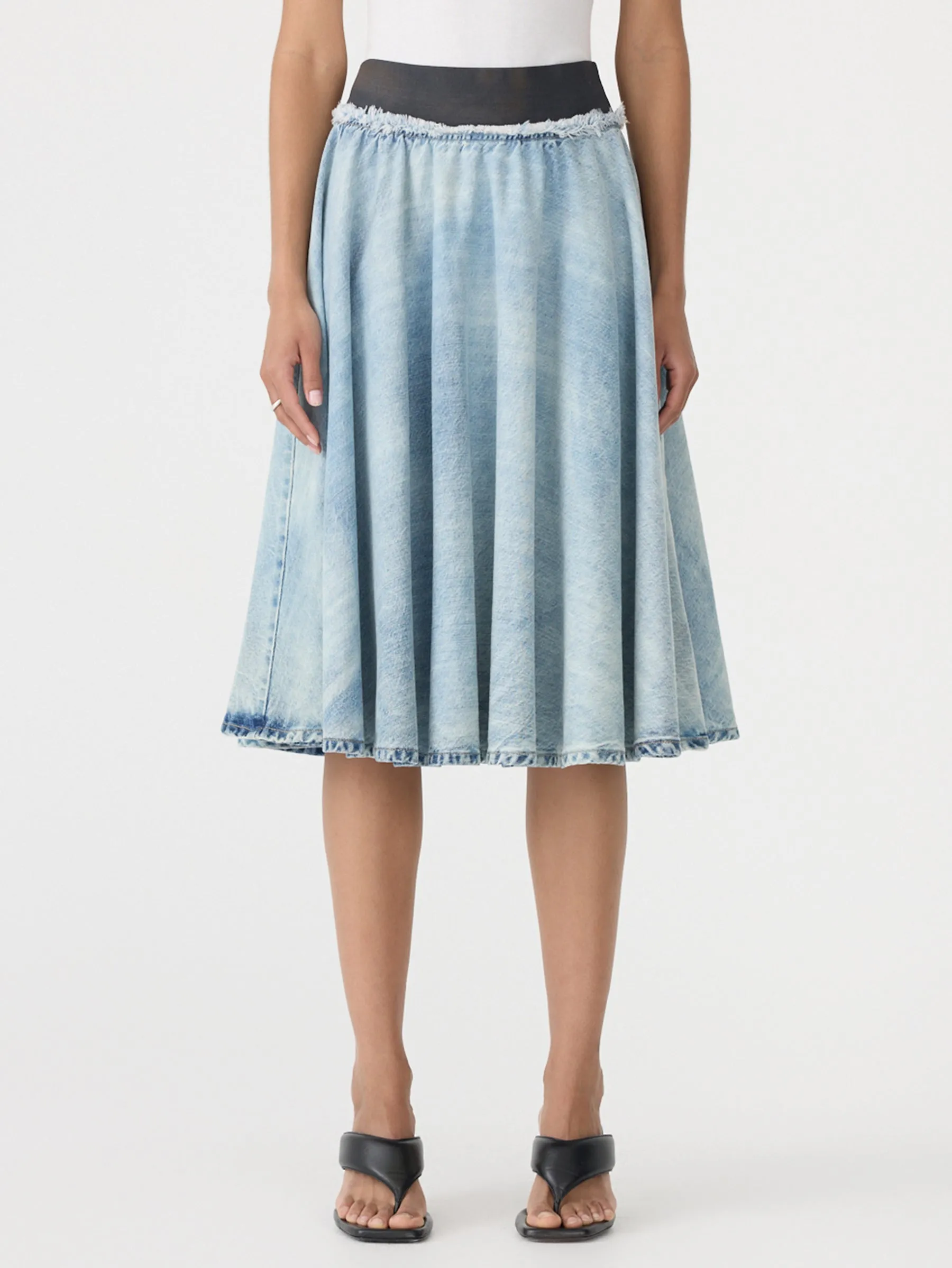 Elastic Circle Denim Skirt sold by Bassike product image thumbnail 2