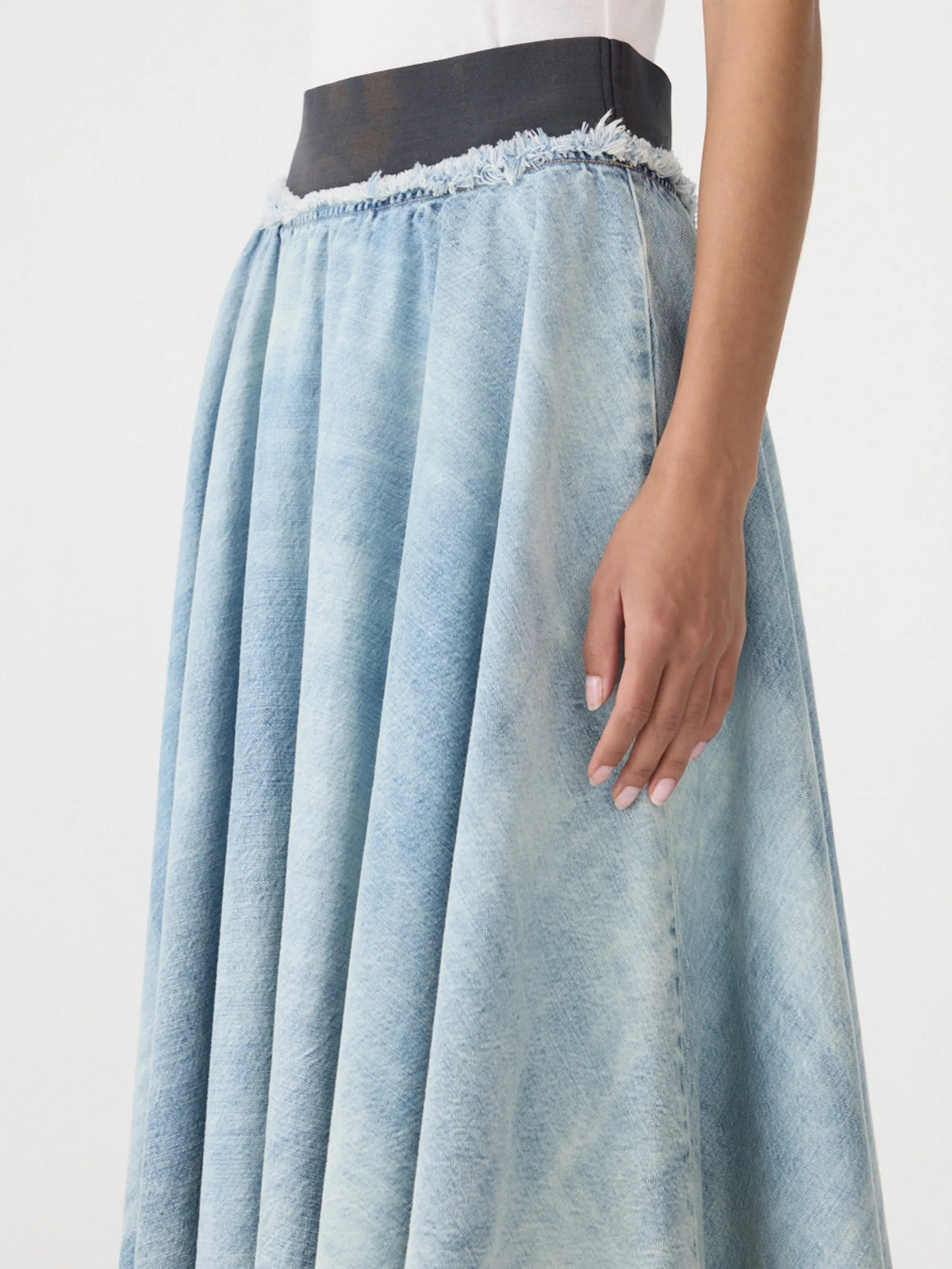 Elastic Circle Denim Skirt sold by Bassike product image thumbnail 3