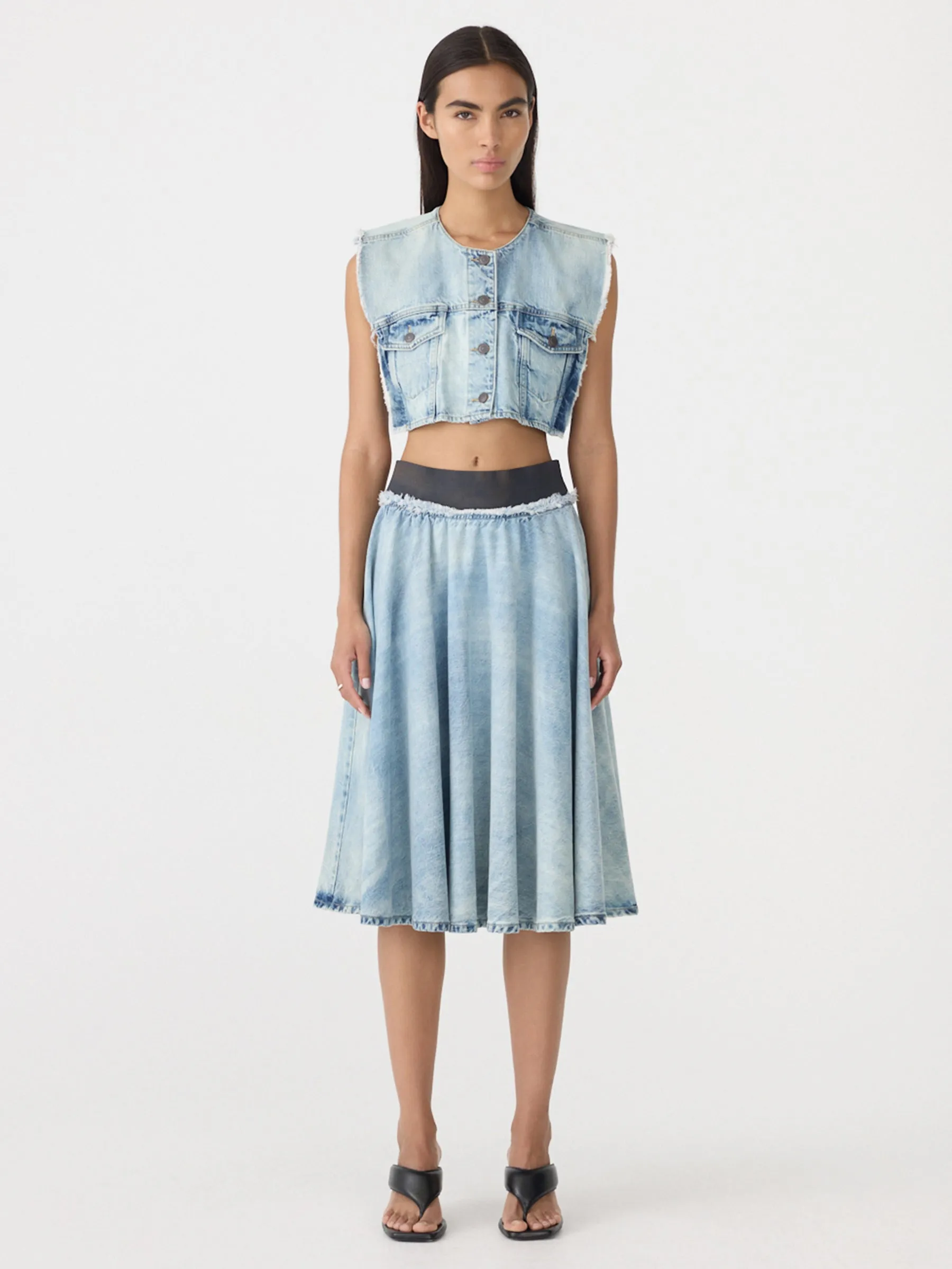 Faded Denim Vest sold by Bassike