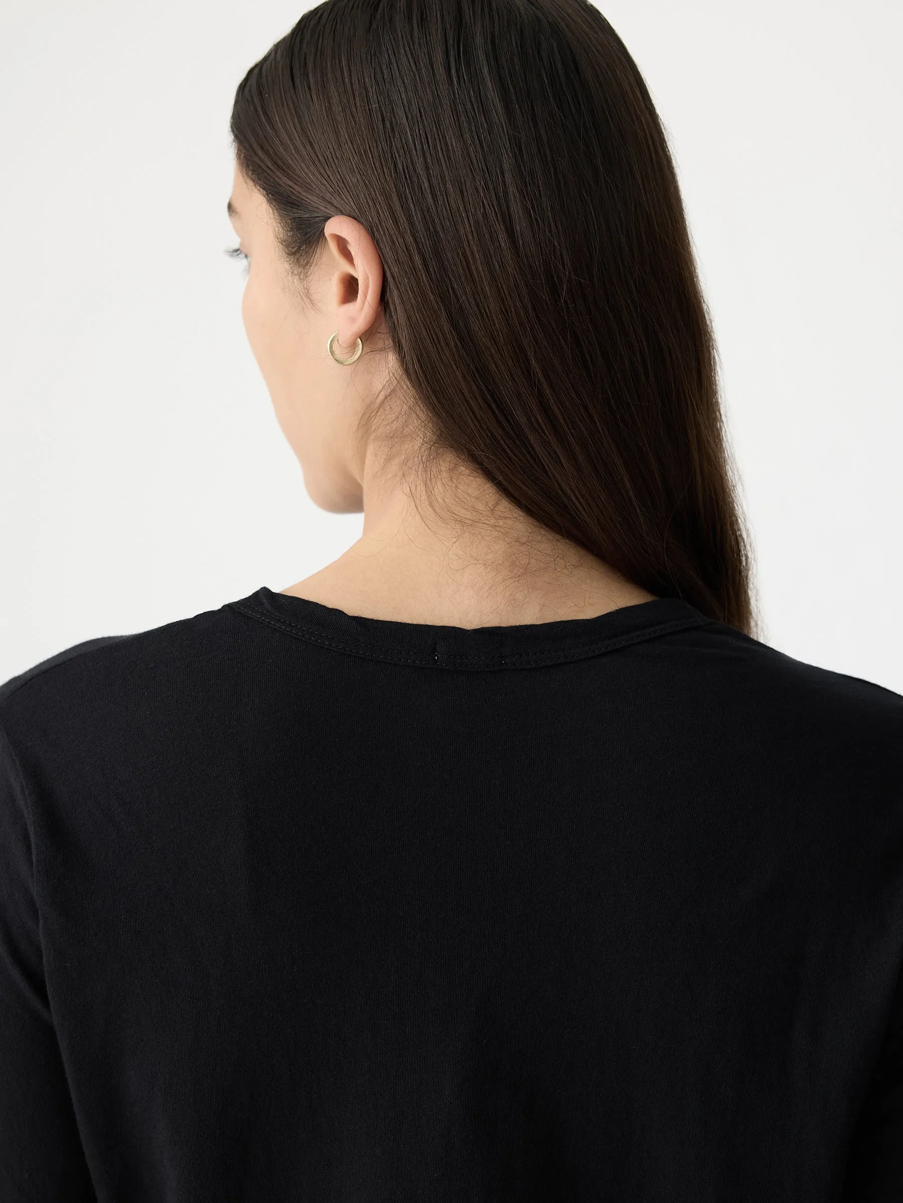 Regular Scoop Hem Long Sleeve T.Shirt sold by Bassike product image thumbnail 5