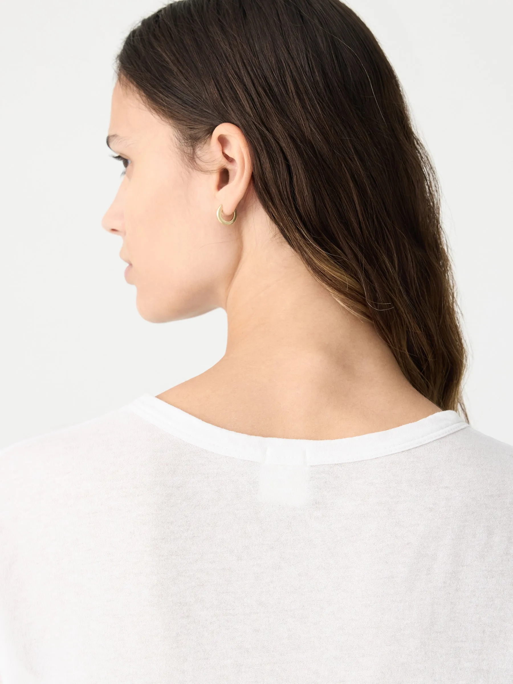 Regular Scoop Hem Long Sleeve T-Shirt sold by Bassike product image thumbnail 5