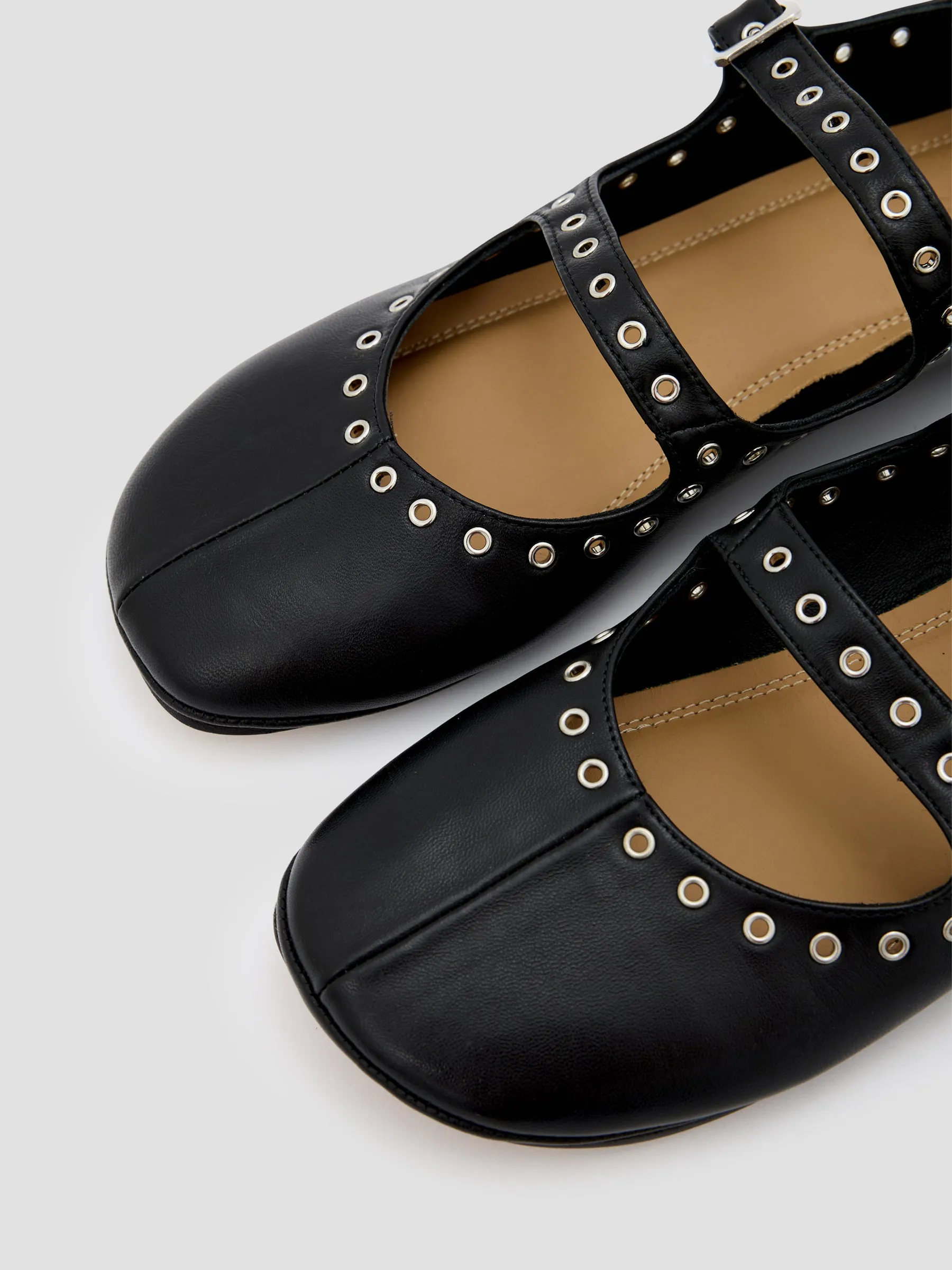 Eyelet Detail Ballerina Flat sold by Bassike product image thumbnail 3
