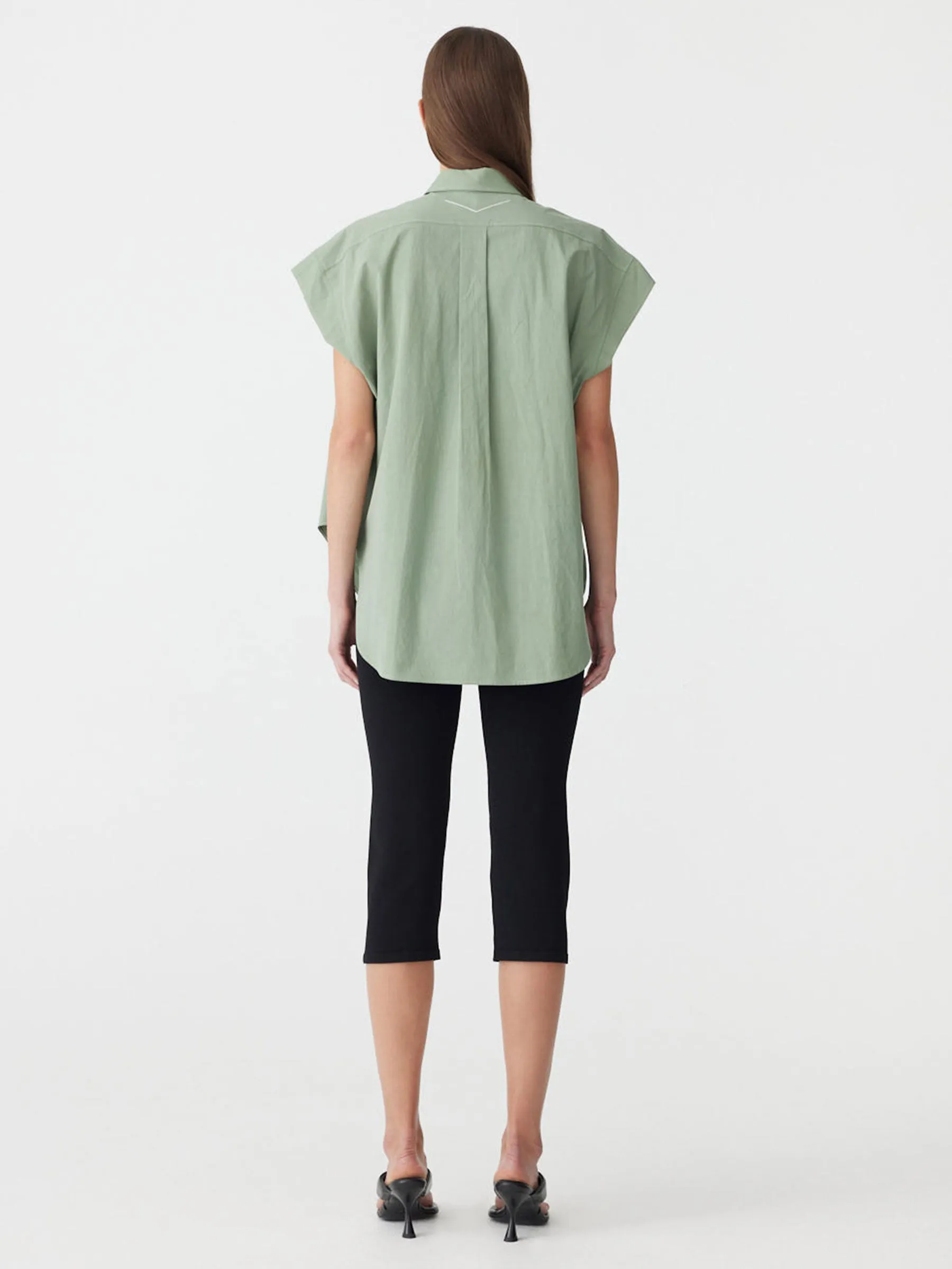Crushed Cotton Scoop Hem Shirt sold by Bassike product image thumbnail 5