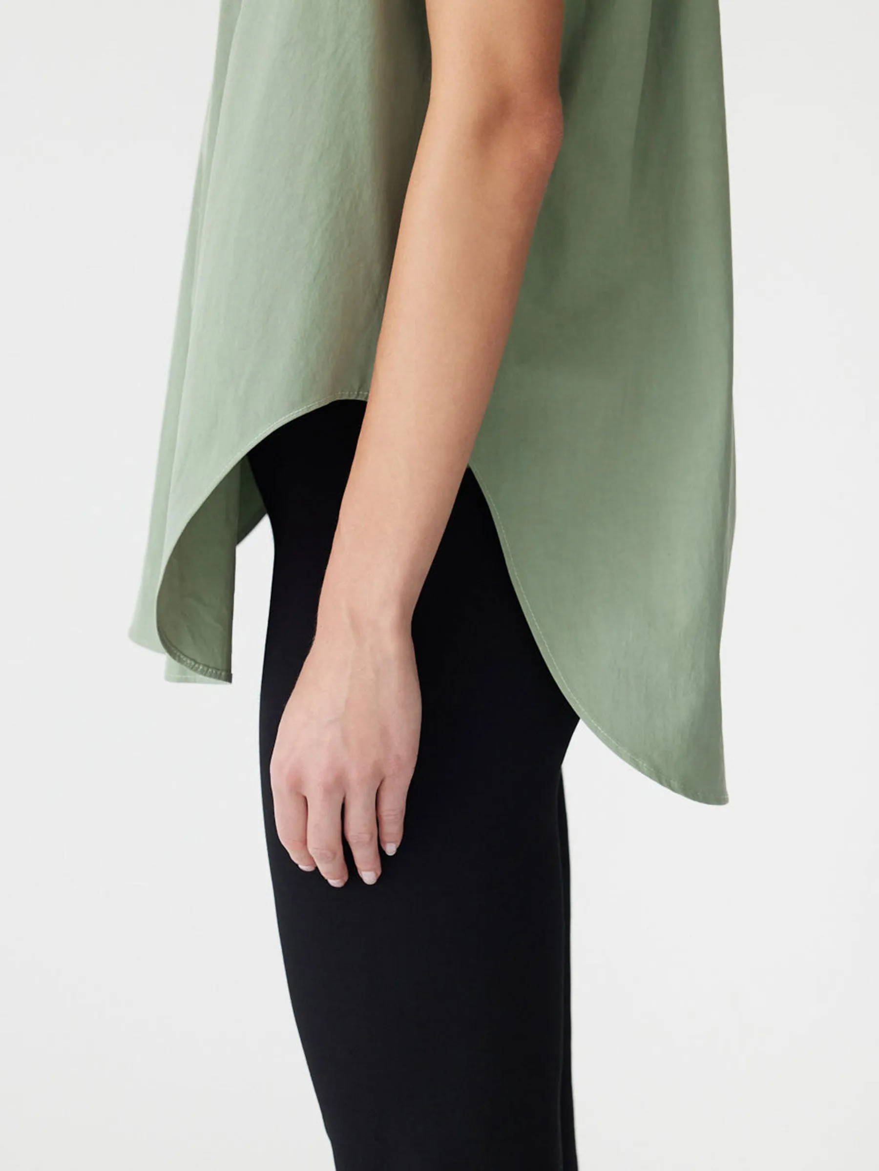 Crushed Cotton Scoop Hem Shirt sold by Bassike product image thumbnail 4