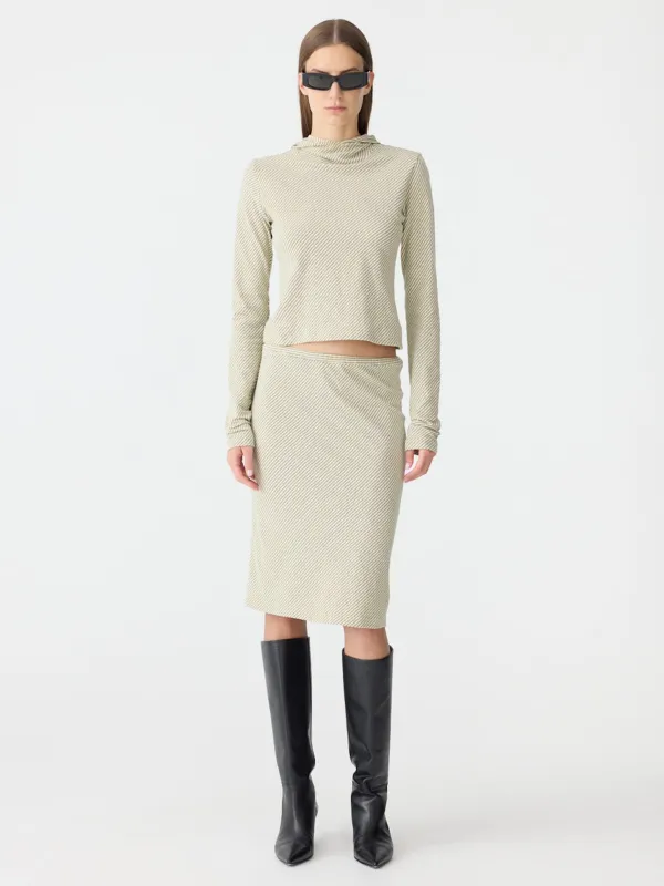 Bias Stripe Skirt sold by Bassike