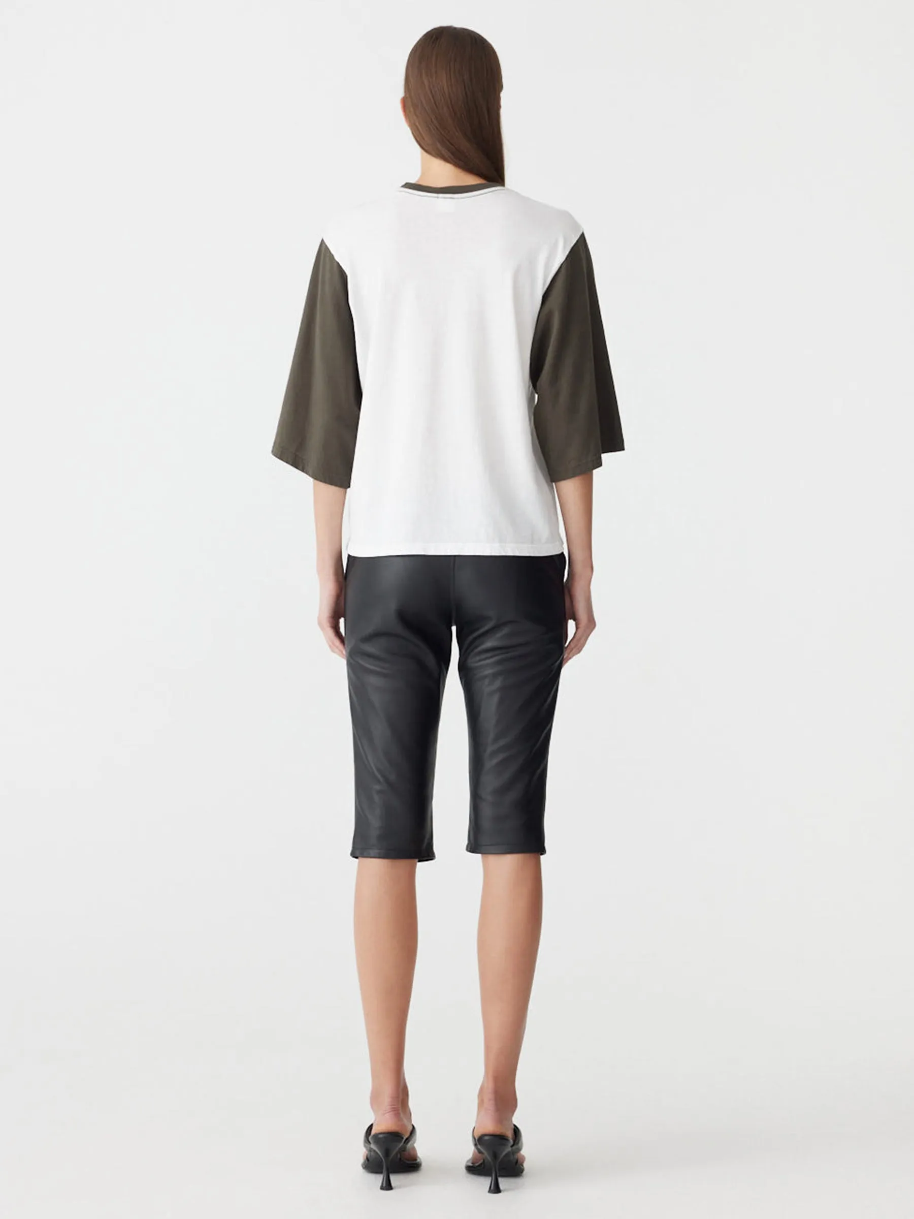 Contrast Boxy 3/4 Sleeve T-Shirt sold by Bassike product image thumbnail 5