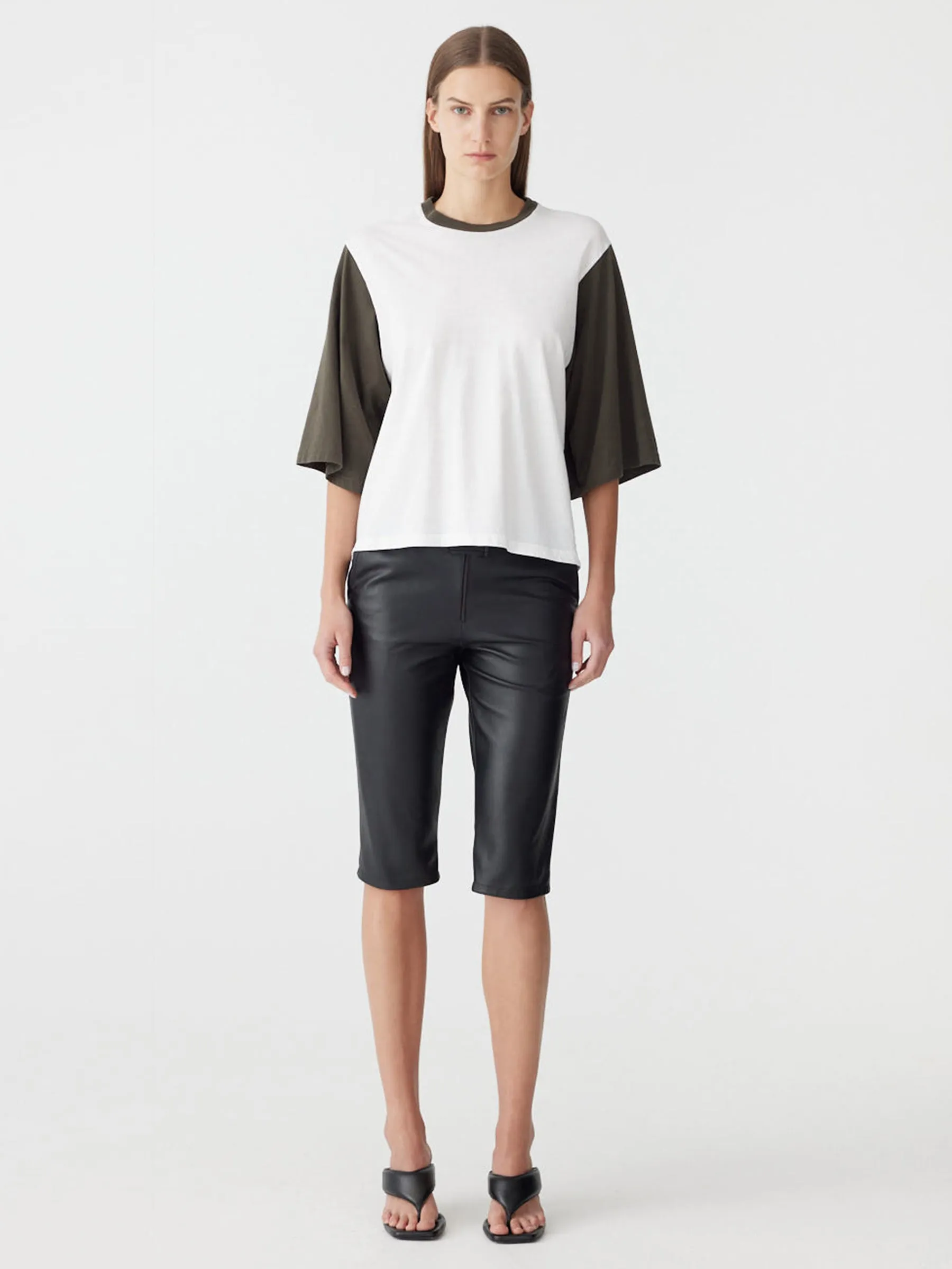 Contrast Boxy 3/4 Sleeve T-Shirt sold by Bassike product image thumbnail 2