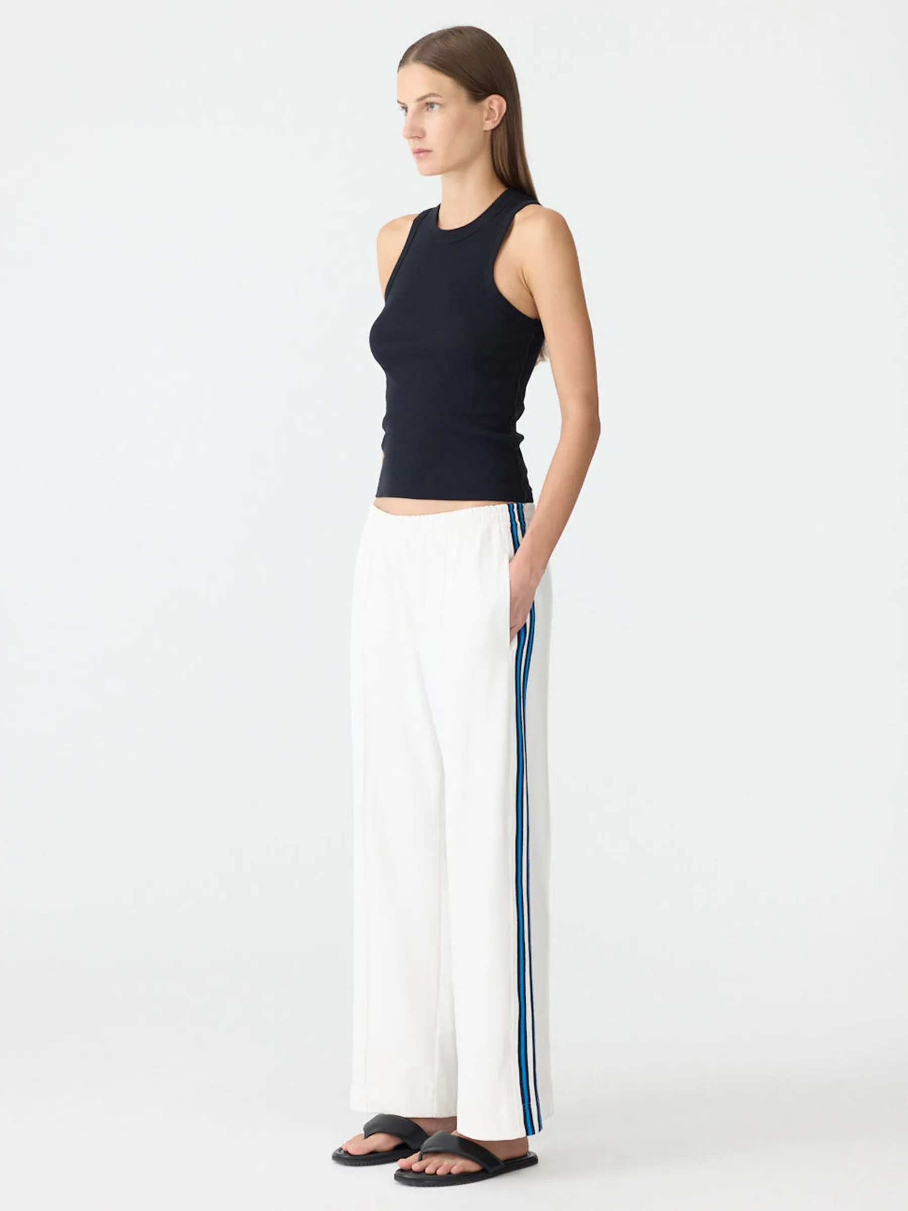 Double Stripe Wide Leg Pant sold by Bassike product image thumbnail 2