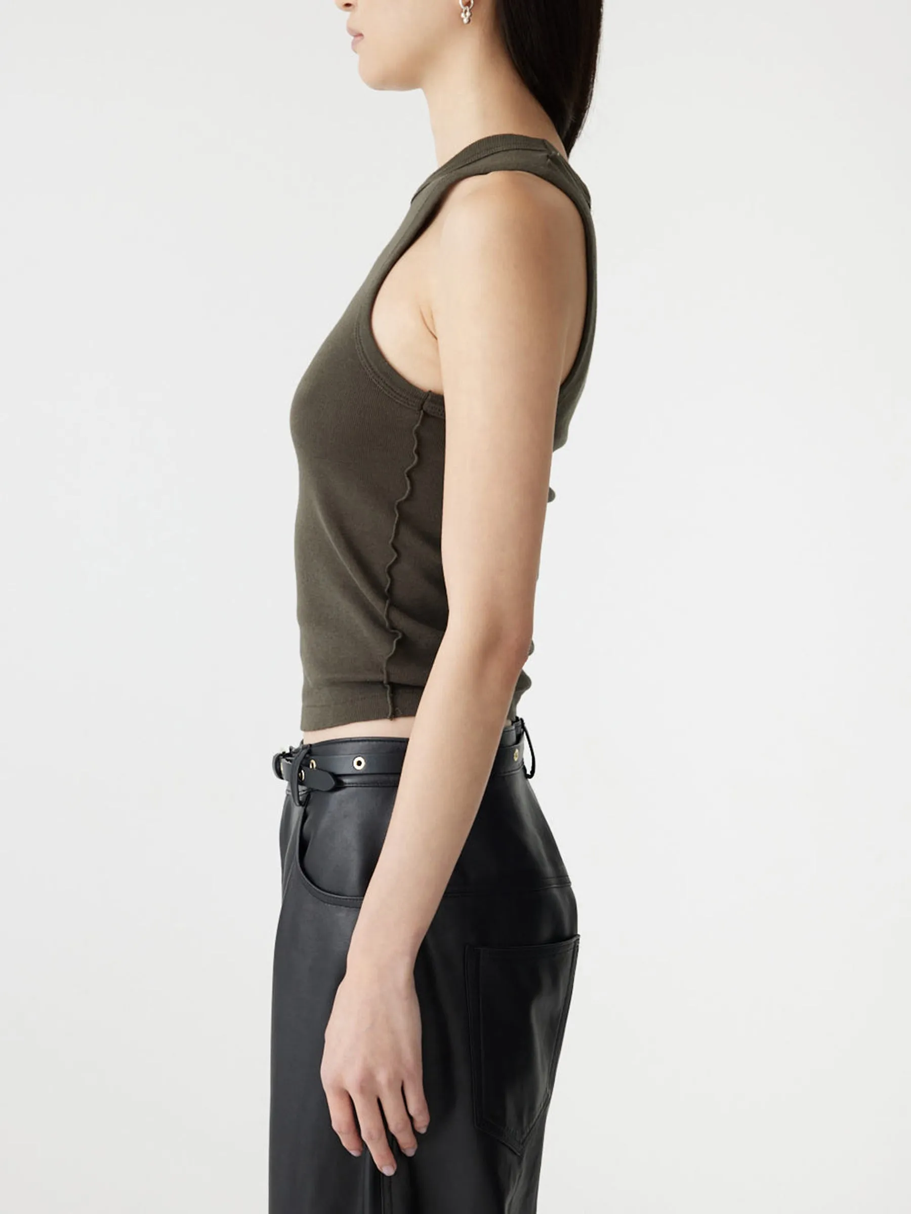 Seam Detail Tank sold by Bassike product image thumbnail 3