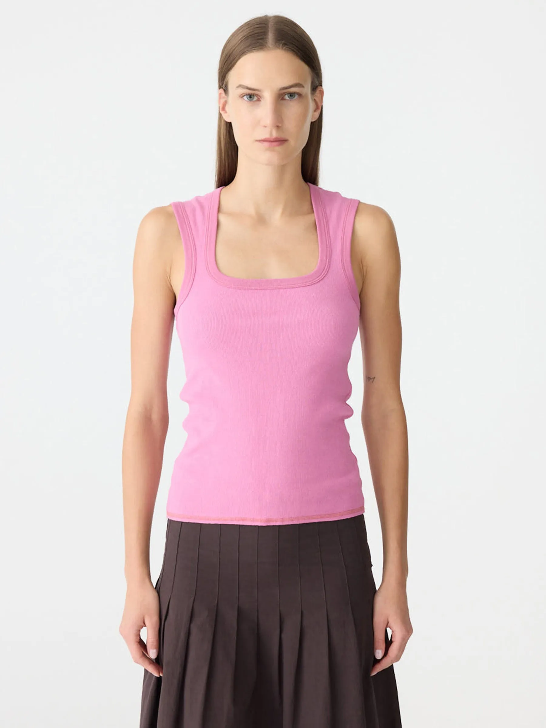 Low Scooped Rib Tank sold by Bassike product image thumbnail 2