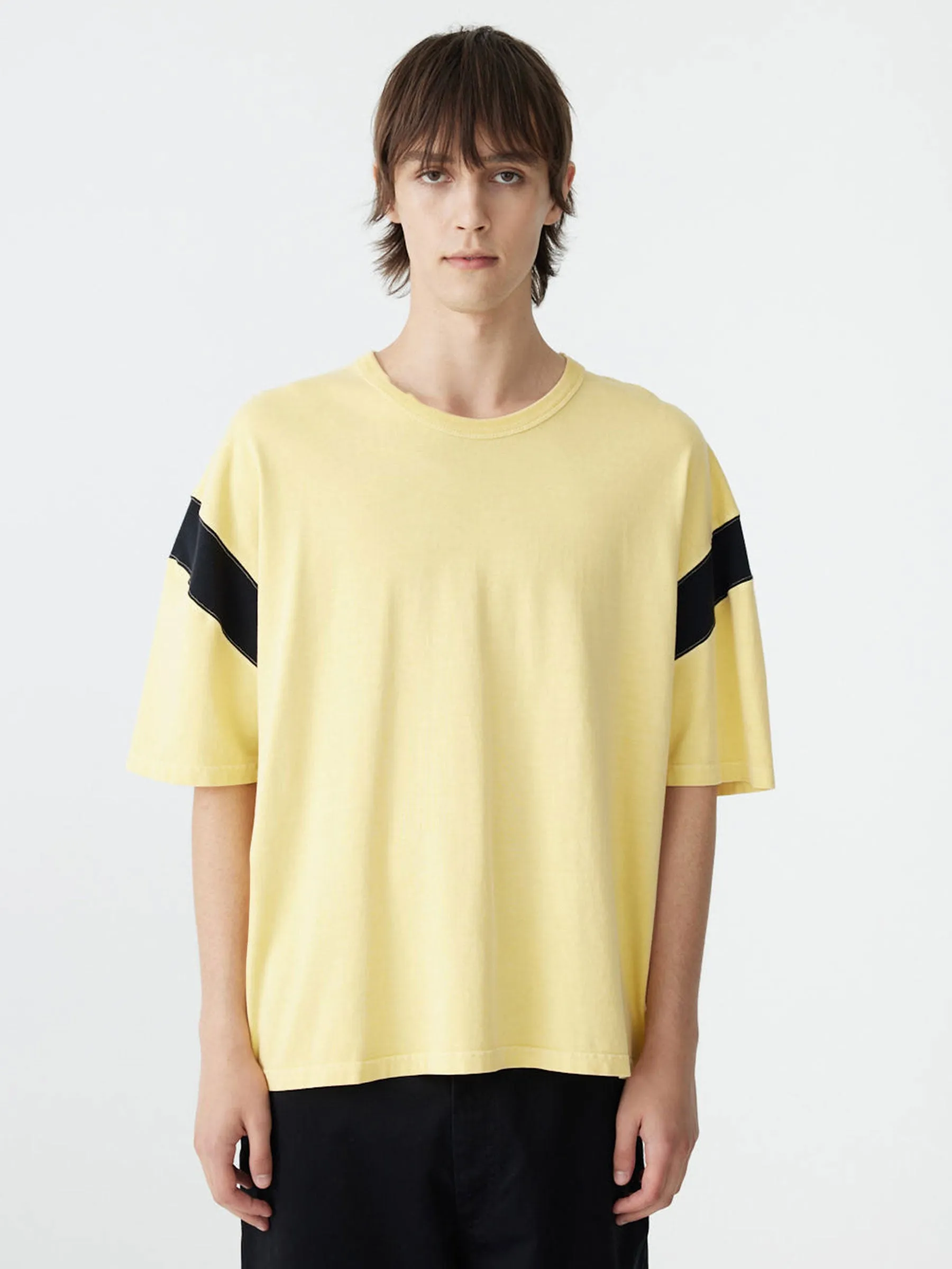 Dyed Oversized Rib Detail T-Shirt sold by Bassike product image thumbnail 3