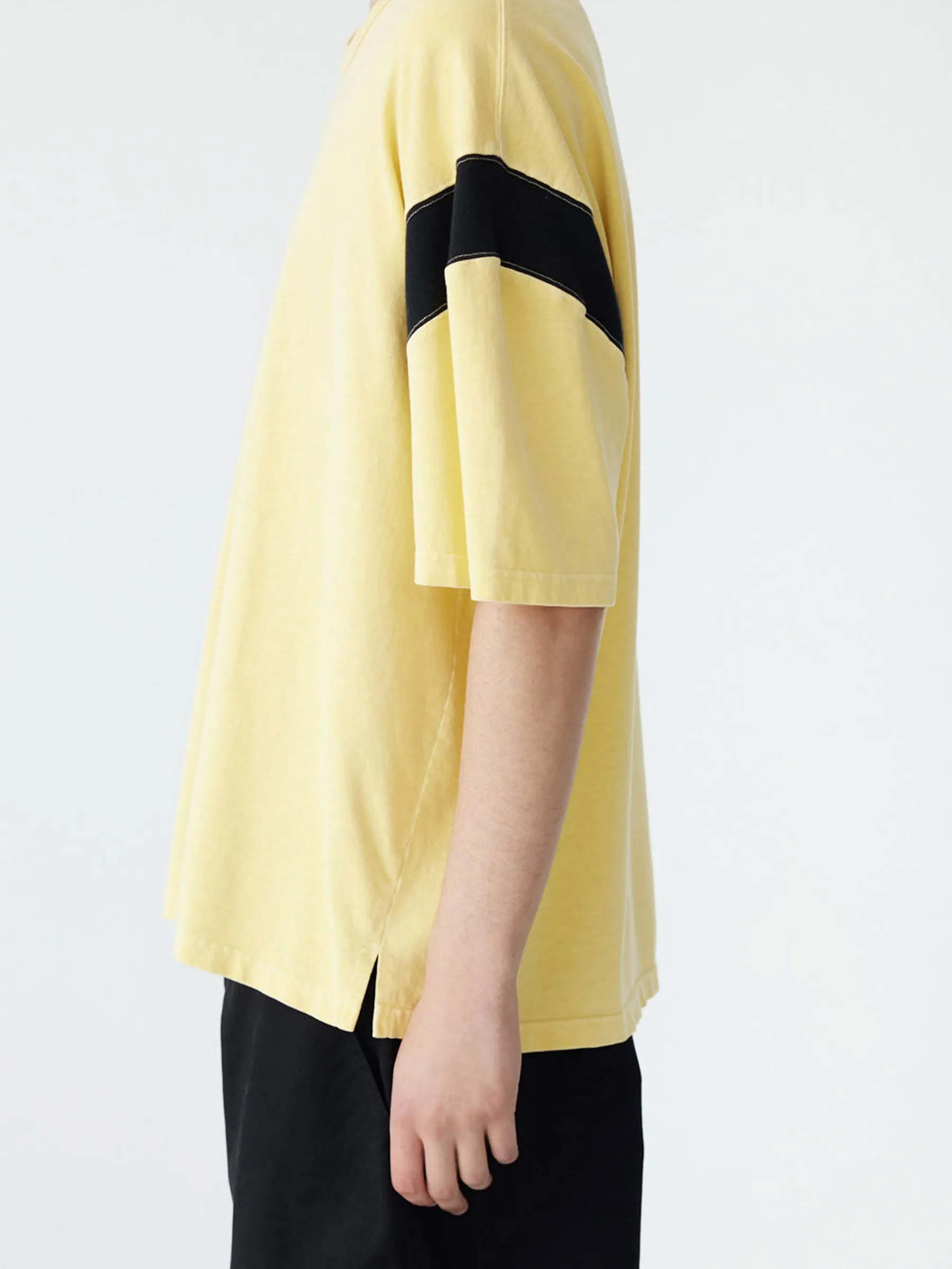 Dyed Oversized Rib Detail T-Shirt sold by Bassike product image thumbnail 4