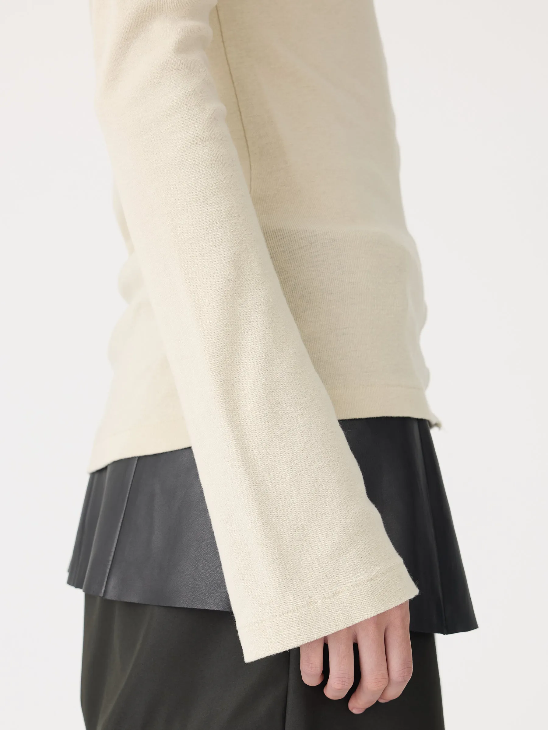 Front Seam Rib Long Sleeve T-Shirt sold by Bassike product image thumbnail 3