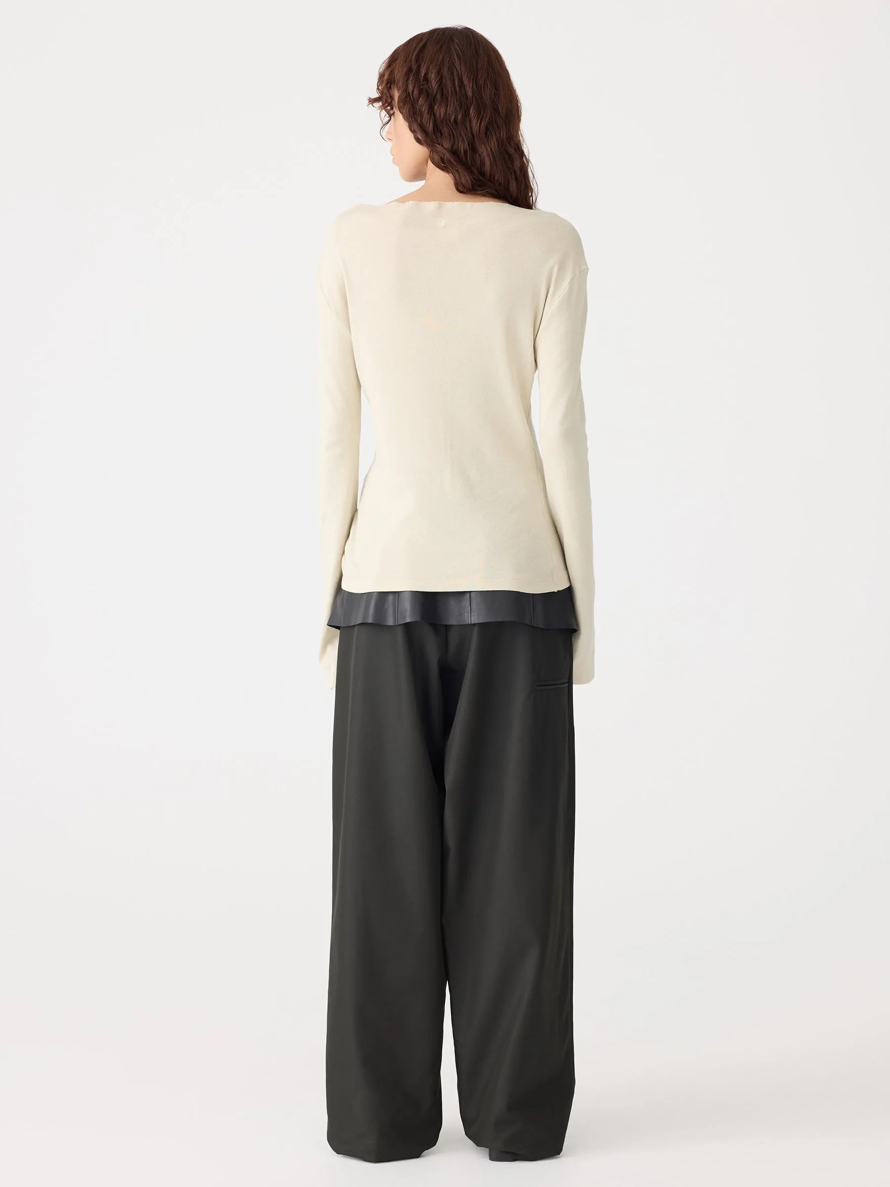 Front Seam Rib Long Sleeve T-Shirt sold by Bassike product image thumbnail 5