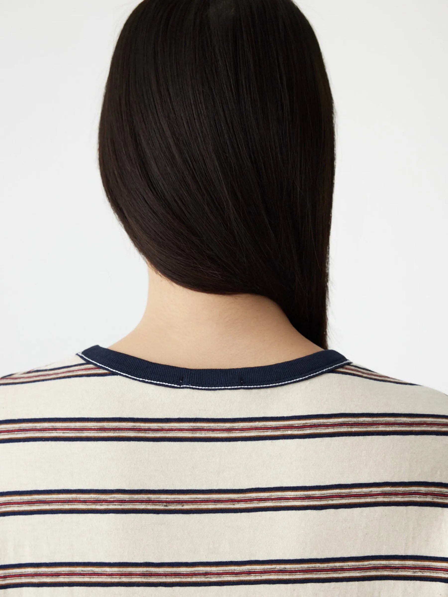 Stripe Boyfriend Heritage Long Sleeve T-Shirt sold by Bassike product image thumbnail 4