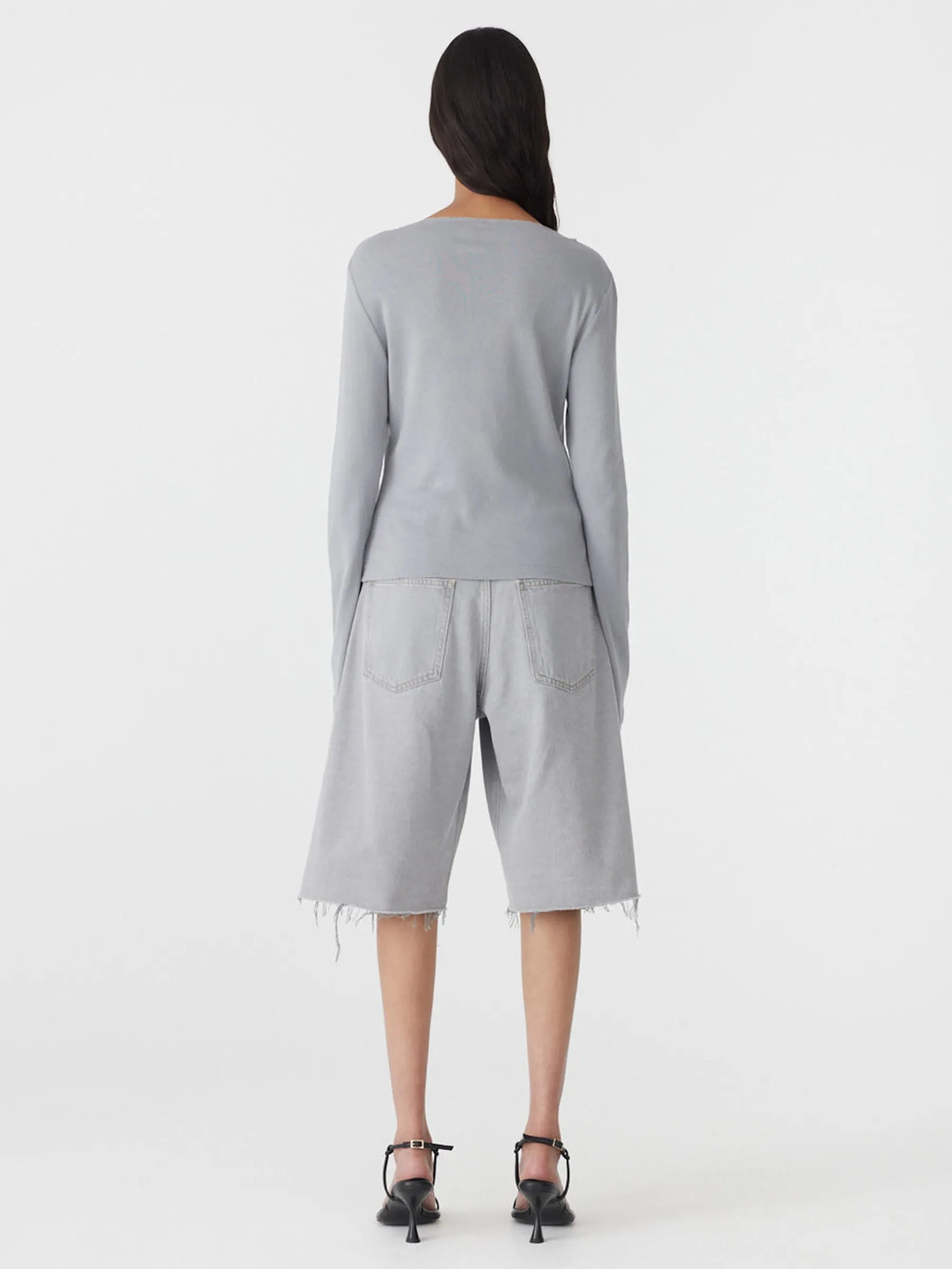 Front Seam Rib Long Sleeve T-Shirt sold by Bassike product image thumbnail 4