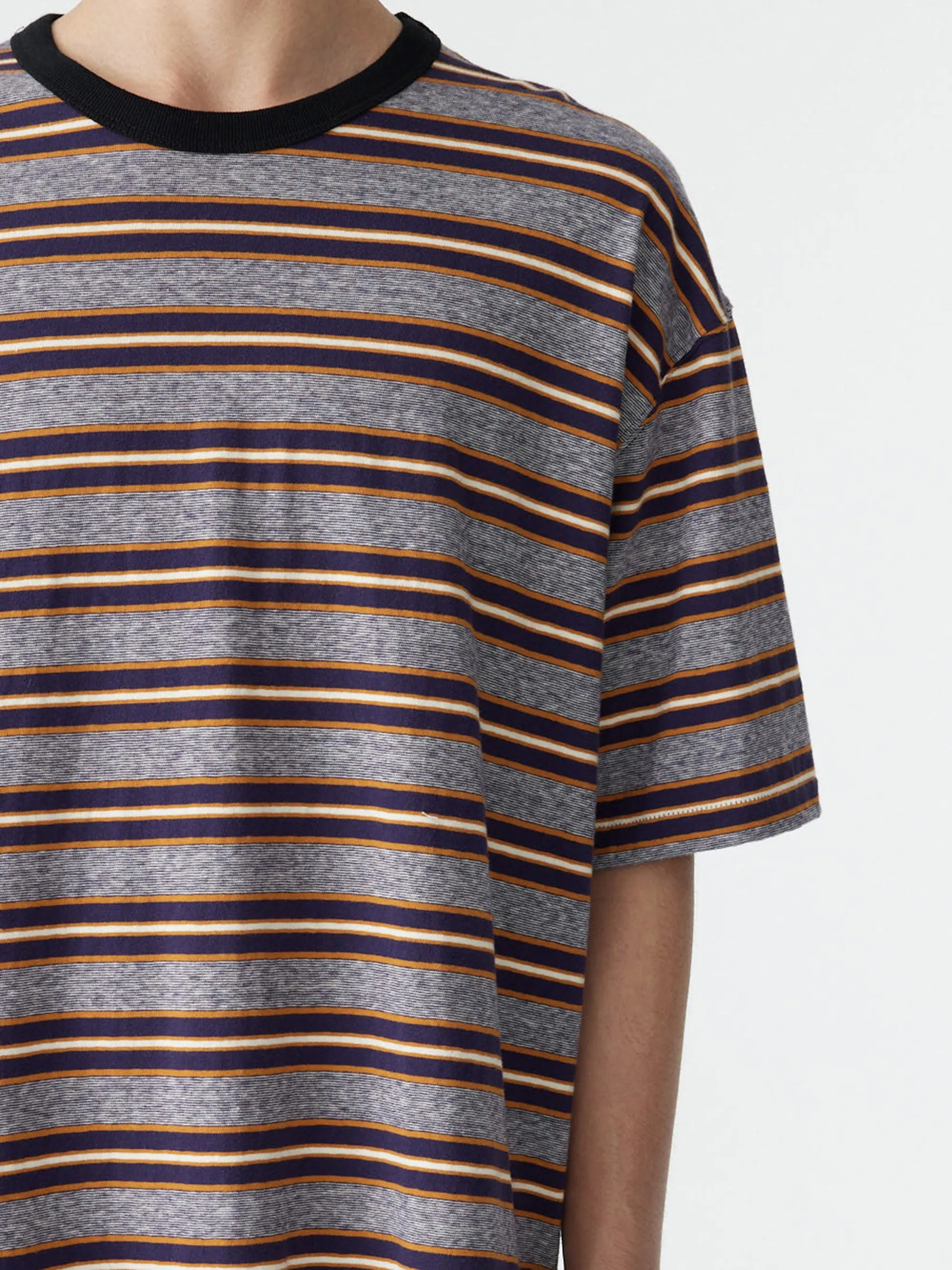 Universal Vintage Stripe Boxy T-Shirt sold by Bassike product image thumbnail 5