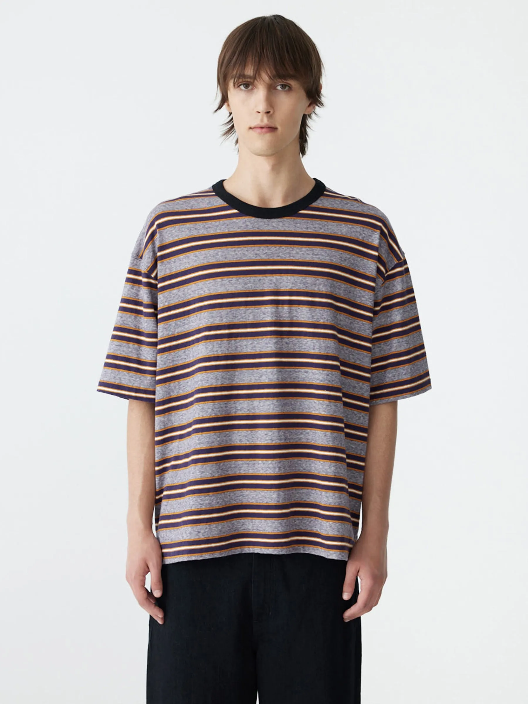 Universal Vintage Stripe Boxy T-Shirt sold by Bassike product image thumbnail 3