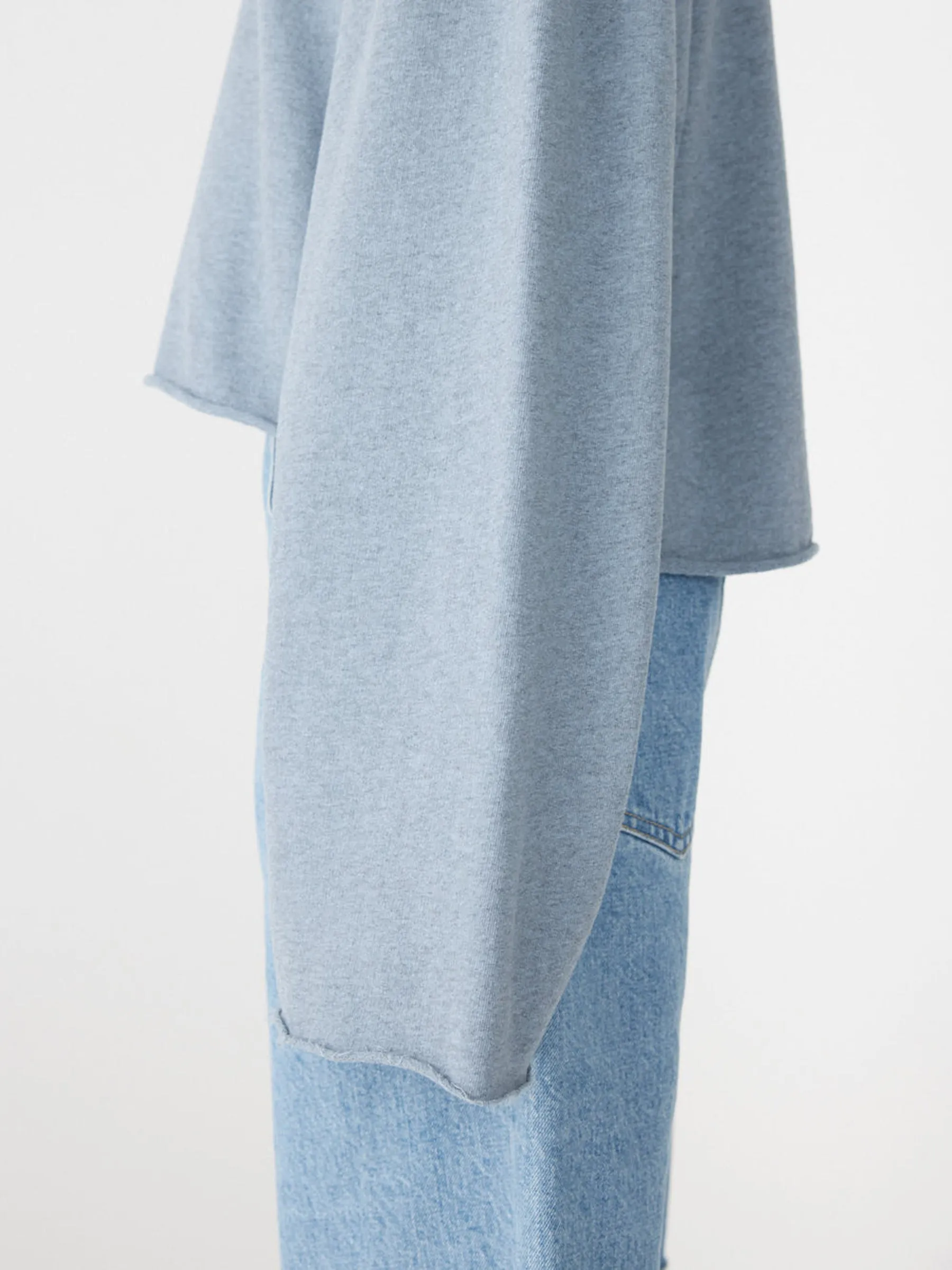 Terry Raw Long Sleeve Crop T-Shirt sold by Bassike product image thumbnail 3