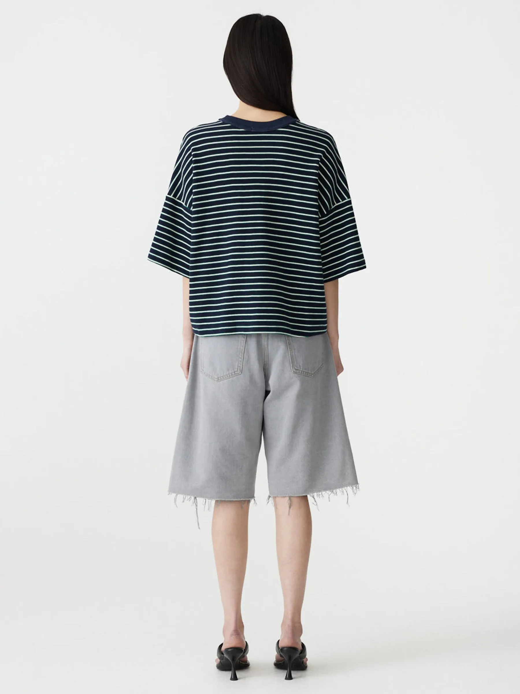 Stripe Boxy Pocket T-Shirt sold by Bassike product image thumbnail 5