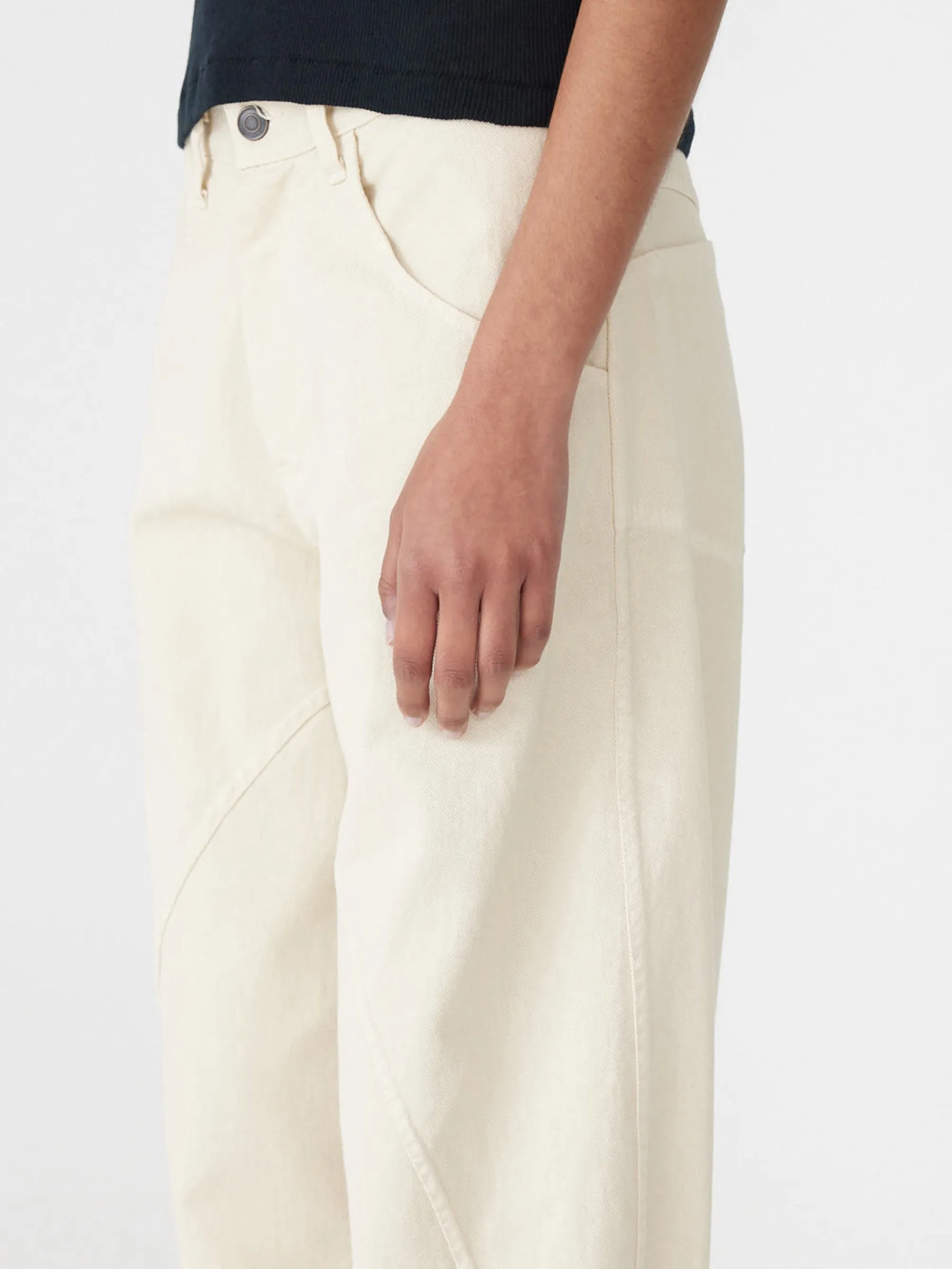 Twill Paneled Curve Pant sold by Bassike product image thumbnail 3