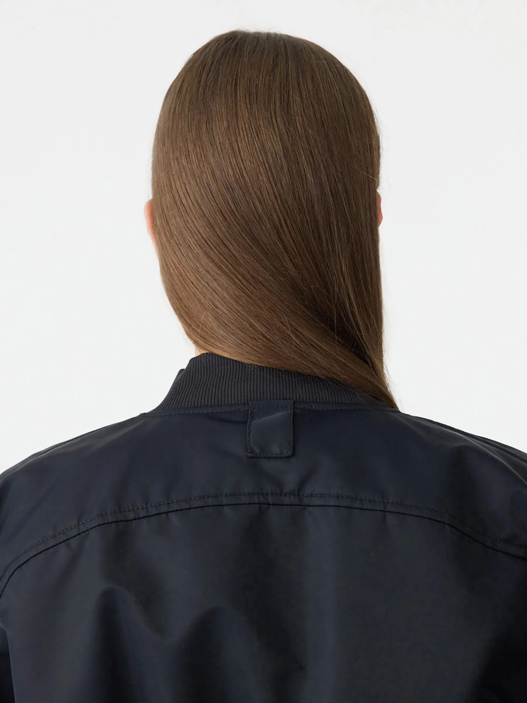 Recycled Nylon Cropped Bomber sold by Bassike product image thumbnail 4