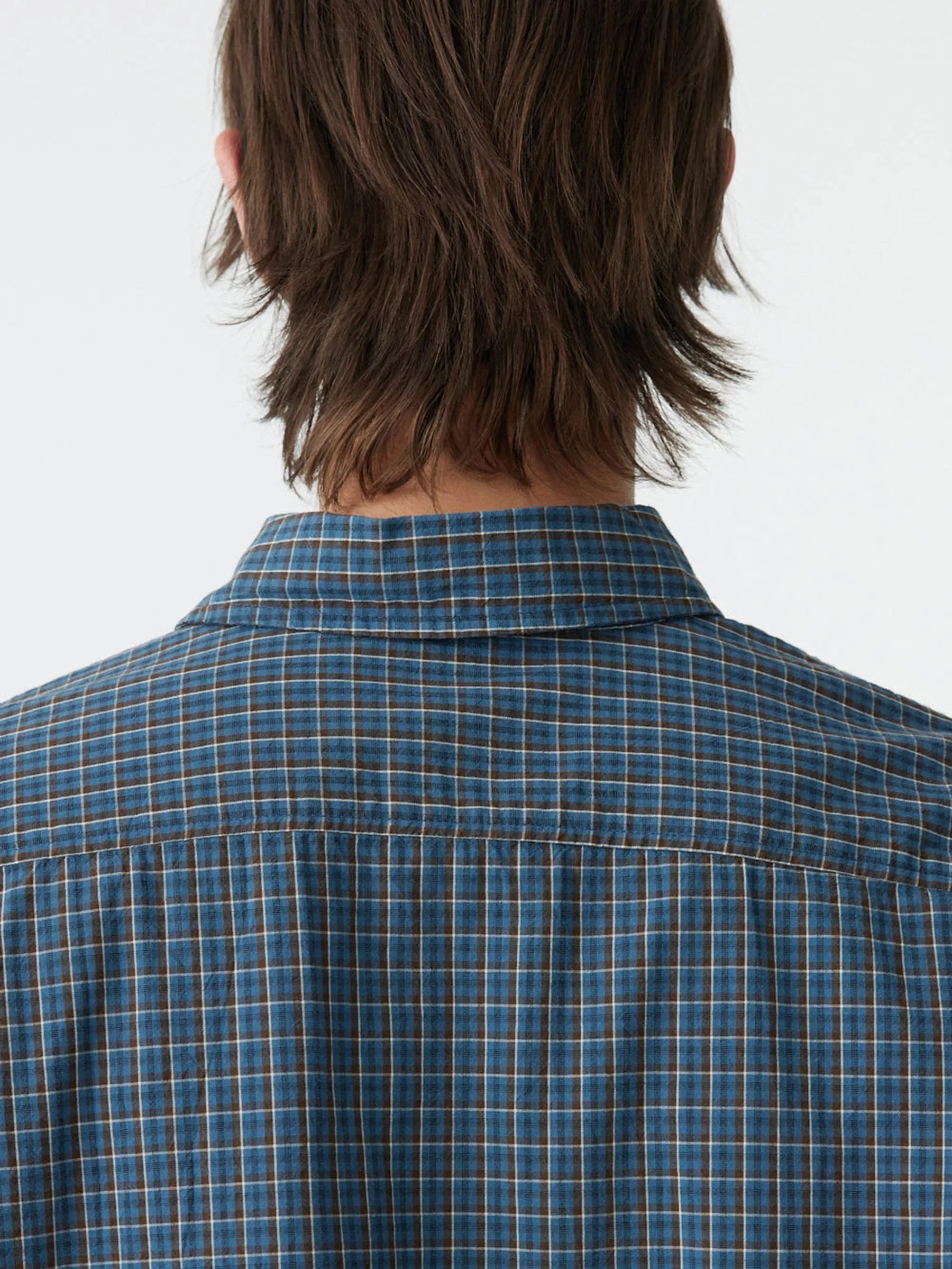 Boxy Cotton Check Shirt sold by Bassike product image thumbnail 4